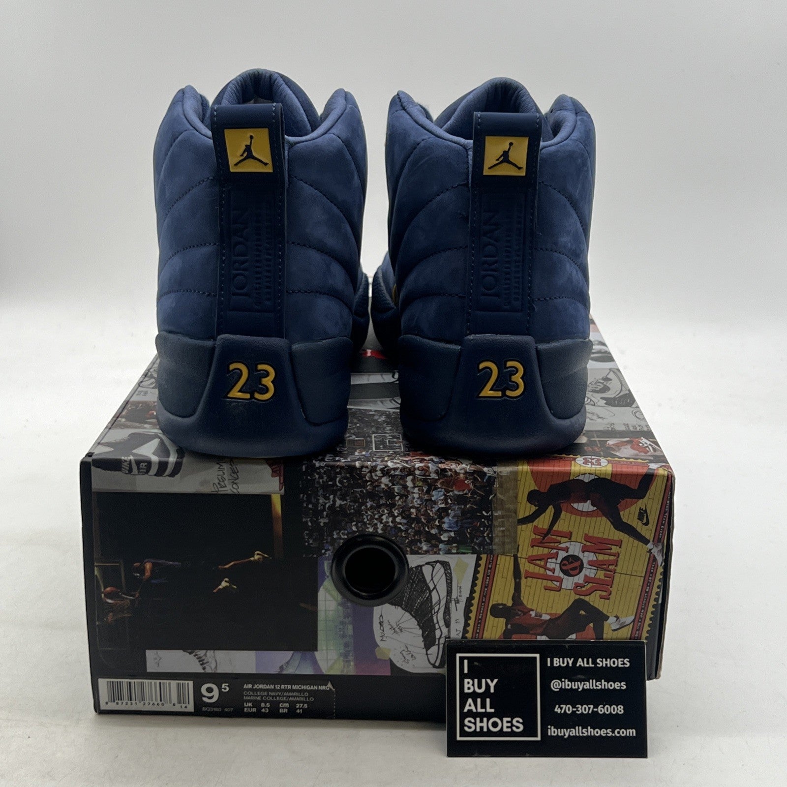 Size 9.5 - Air Jordan 12 Retro Michigan (BQ3180-407)