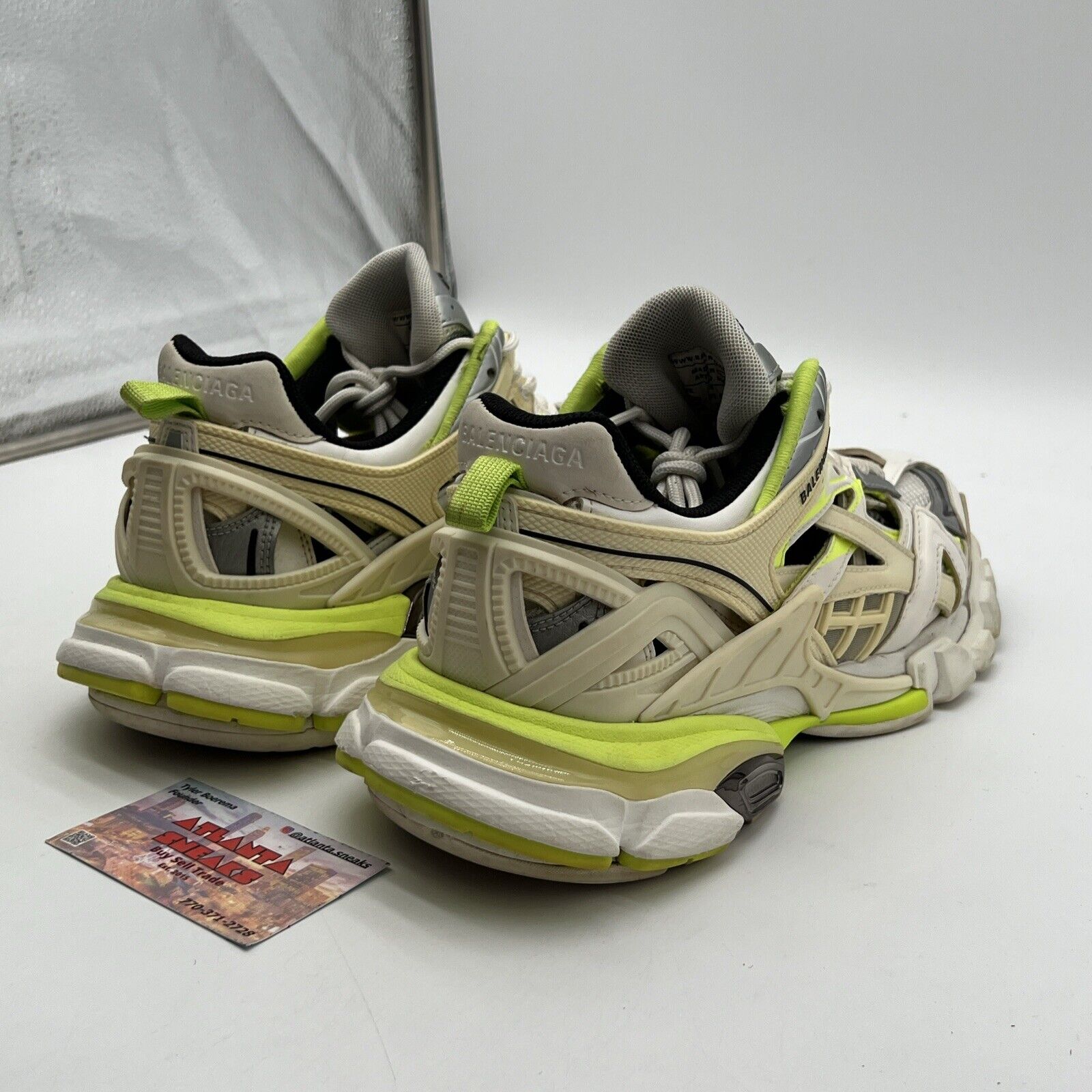 Size 9.5 - Balenciaga Track.2 Trainer White Fluo Yellow W (568615W2GN39073)