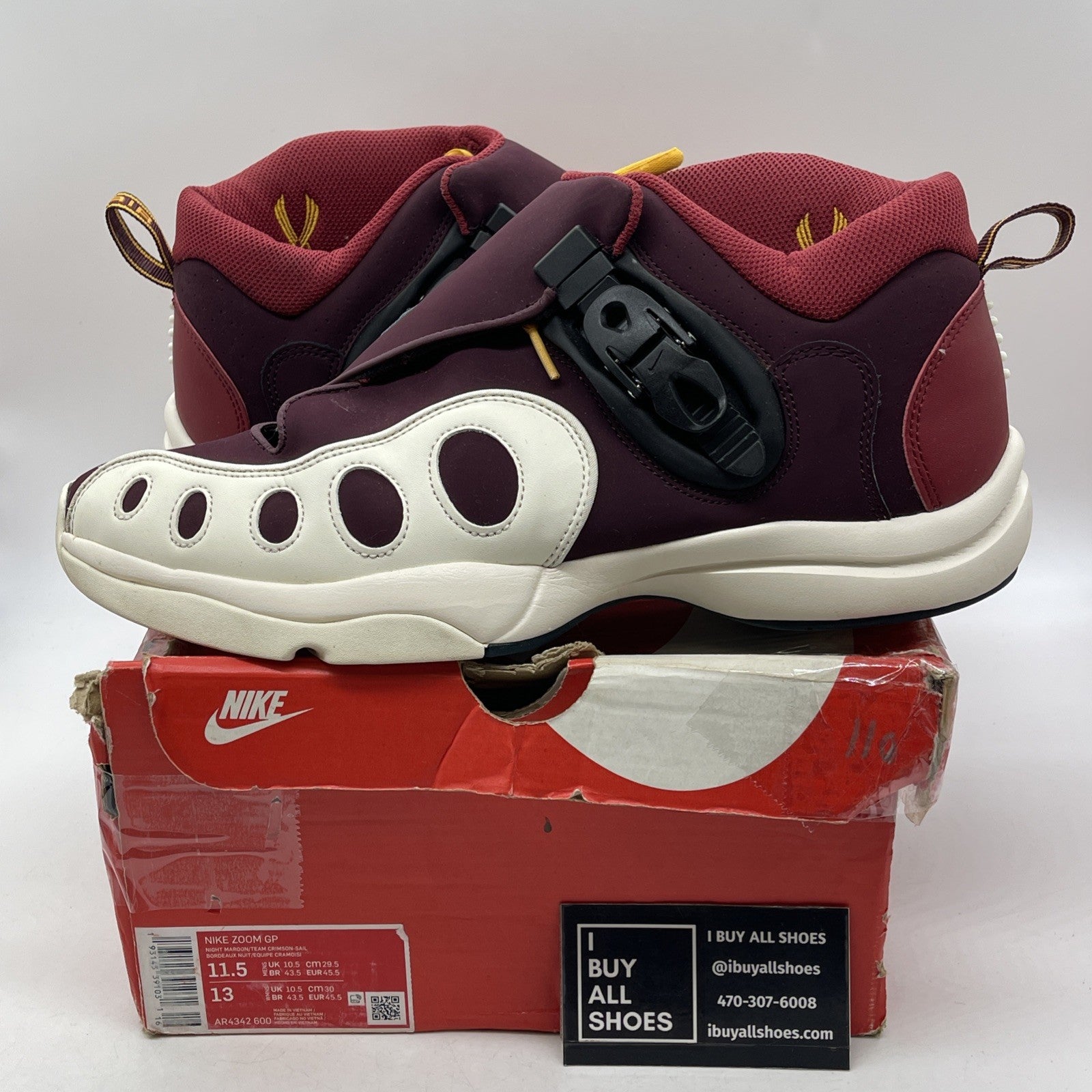 Size 11.5 - Nike Zoom GP Maroon (AR4342-600)