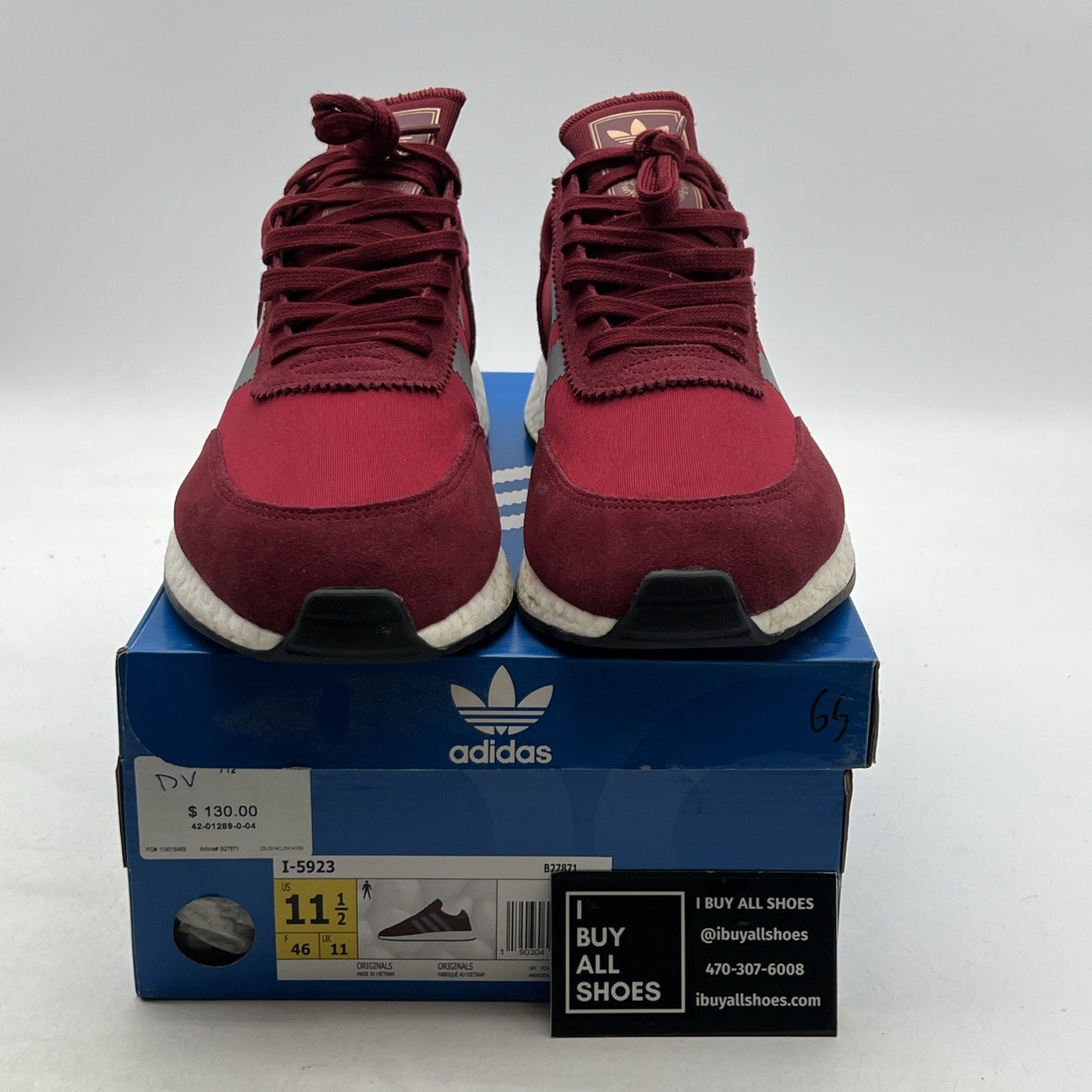 Size 11.5 - Adidas I-5923 Collegiate Burgundy (B27871)