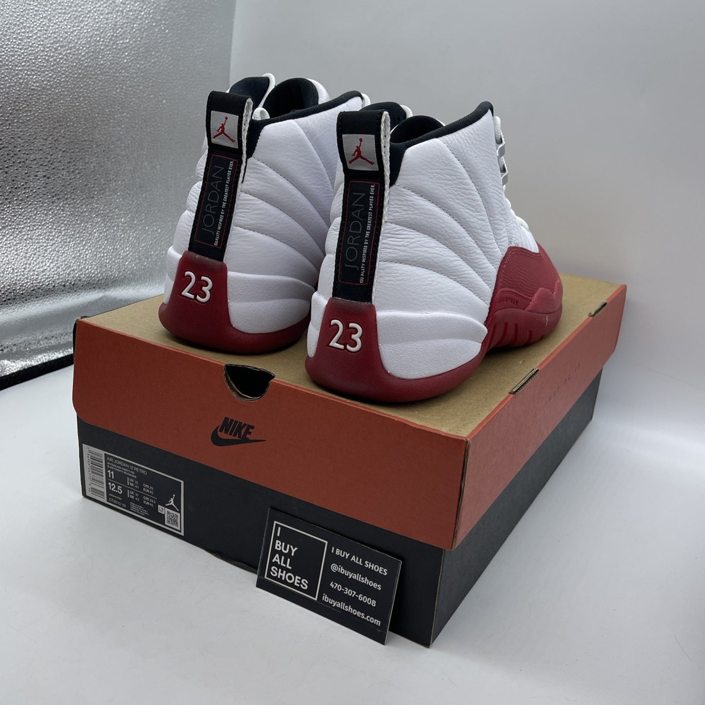 Size 11 - Air Jordan 12 Retro 2023 Mid Cherry White Red Leather (CT8013-116)