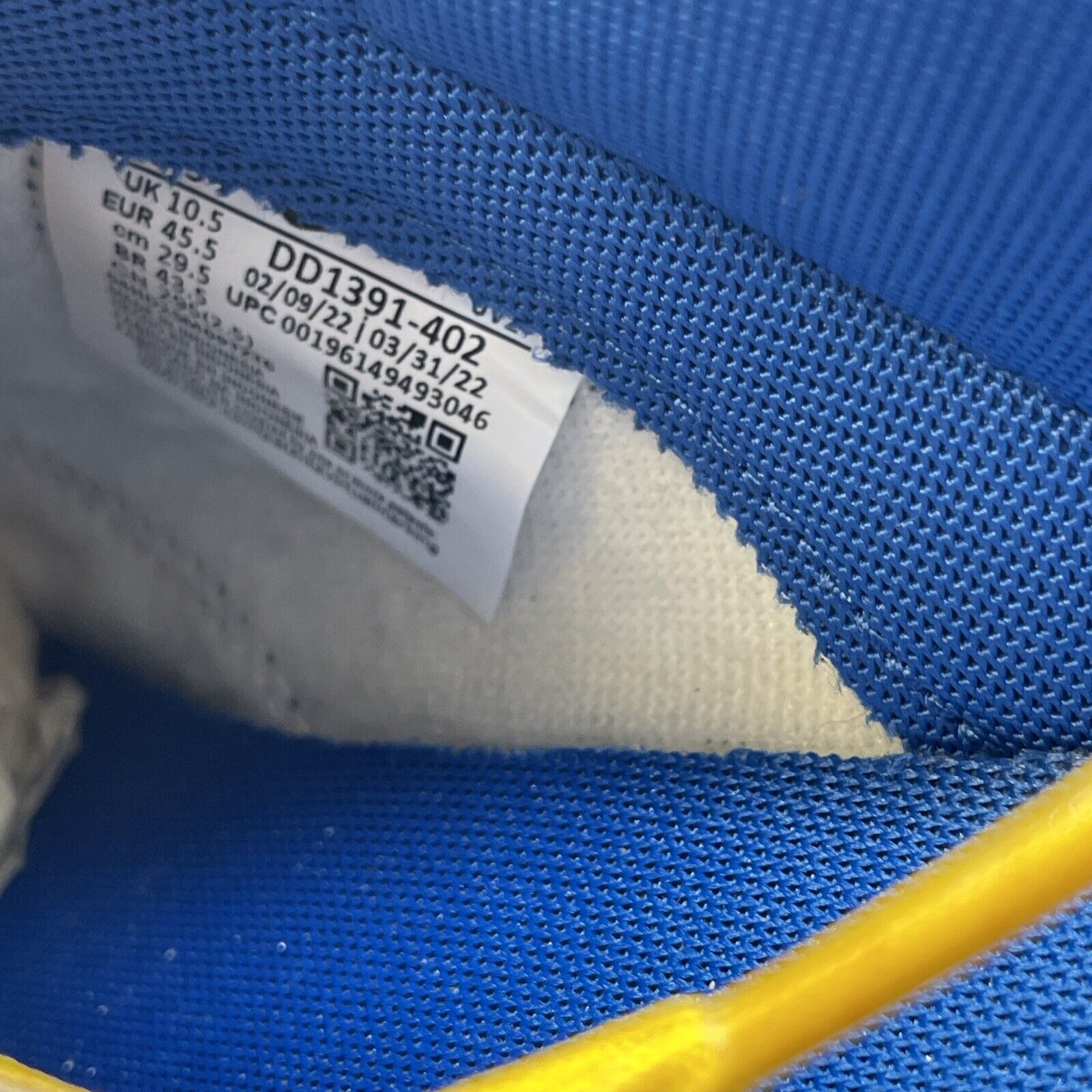 Size 11.5 - Nike Dunk Low UCLA Yellow Blue White Suede Leather (DD1391-402)