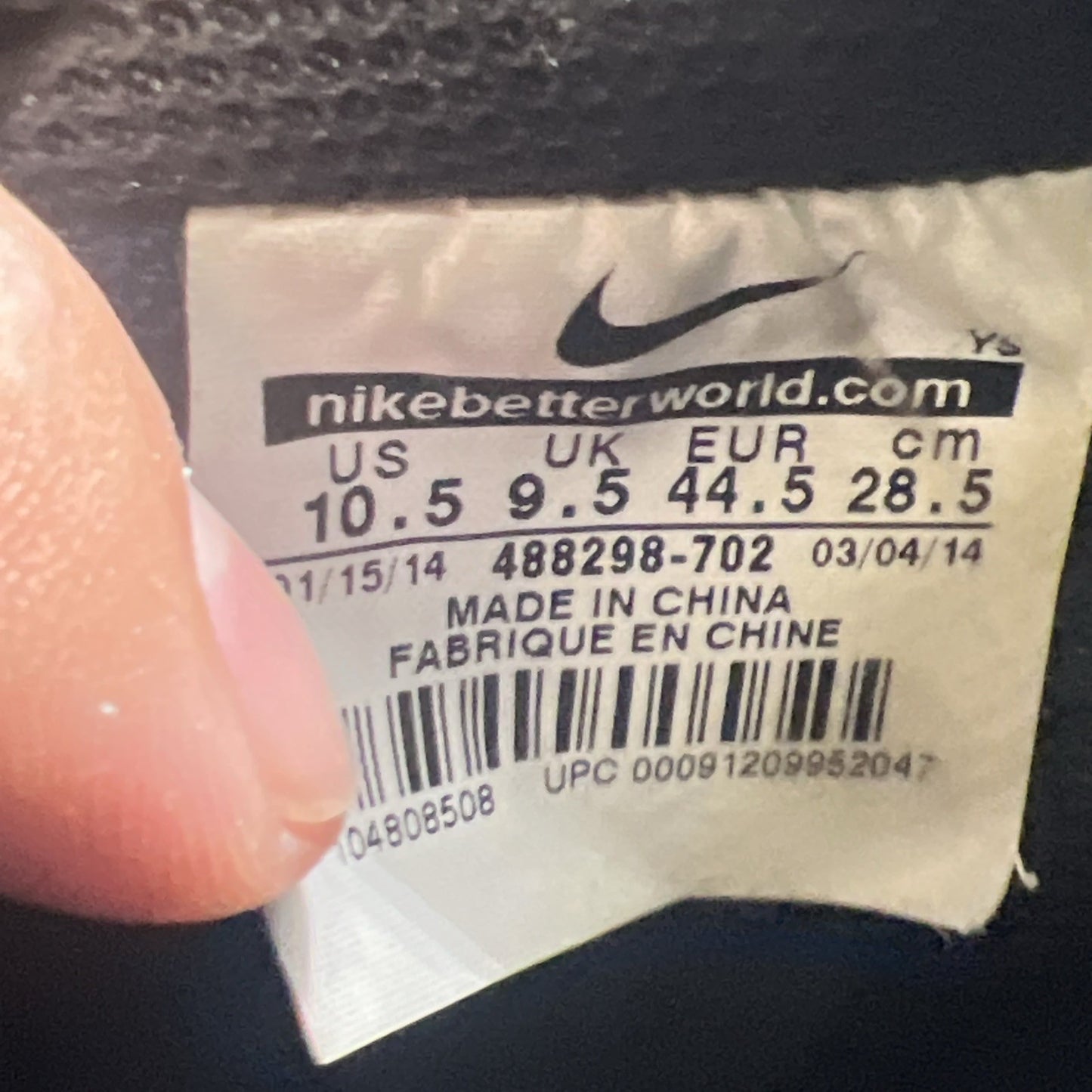 Size 10.5 - Nike Air Force 1 Low Black (488298-702)