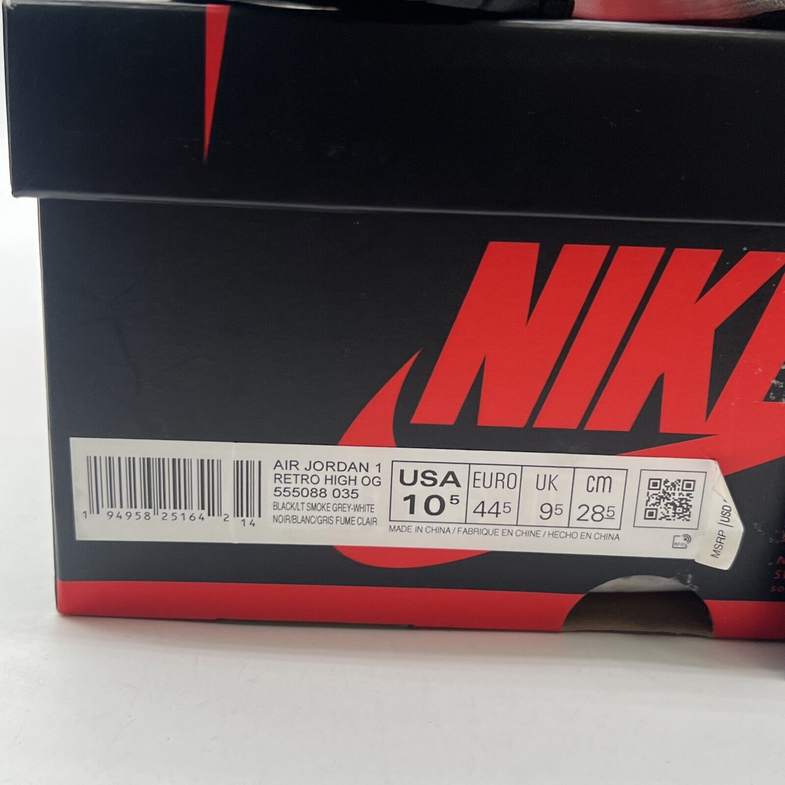 Size 10.5 - Air Jordan 1 Retro OG High Shadow 2.0 (555088-035)
