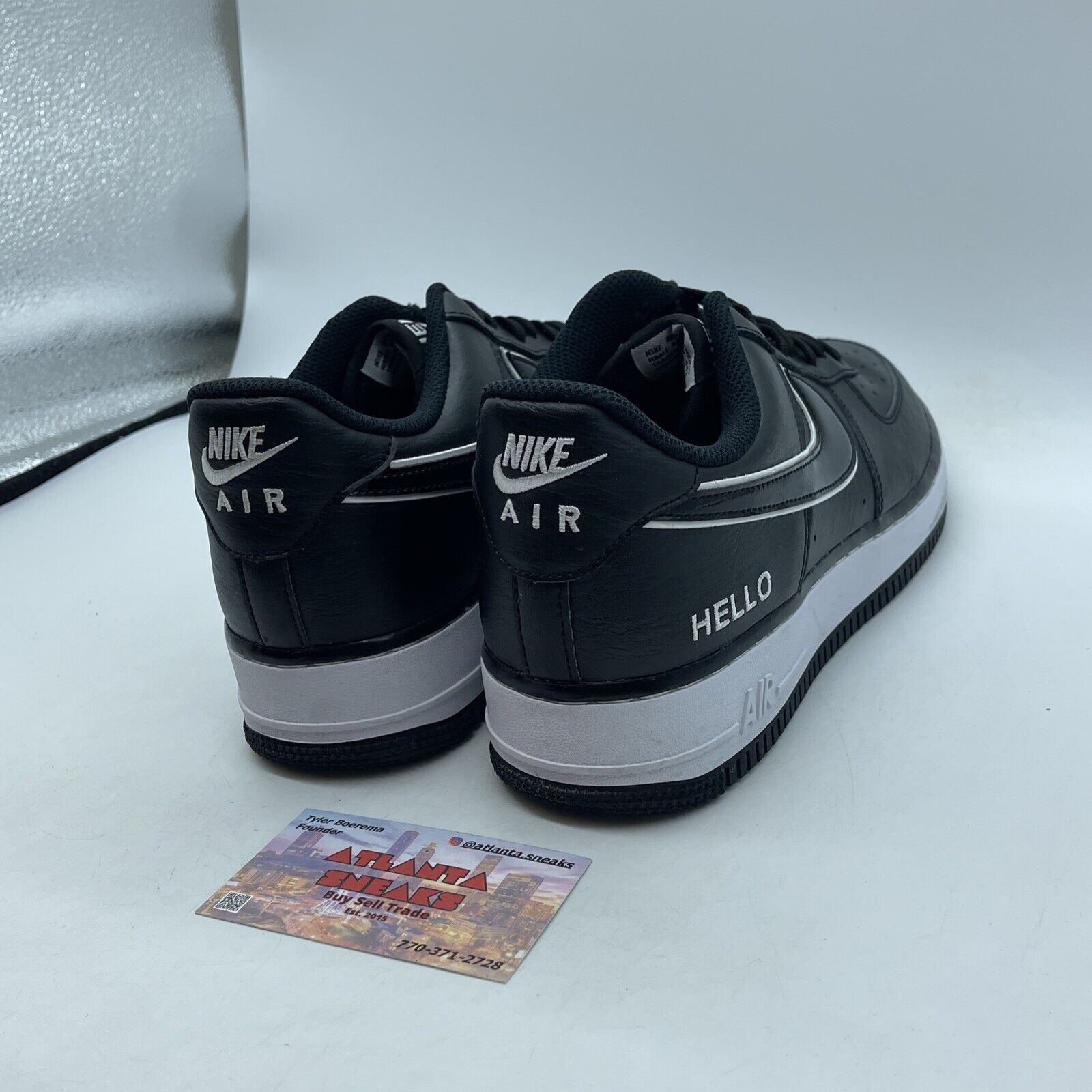 Size 9.5 - Nike Urbanstar x Air Force 1 '07 LX HELLO Pack - Black (CZ0327-001)