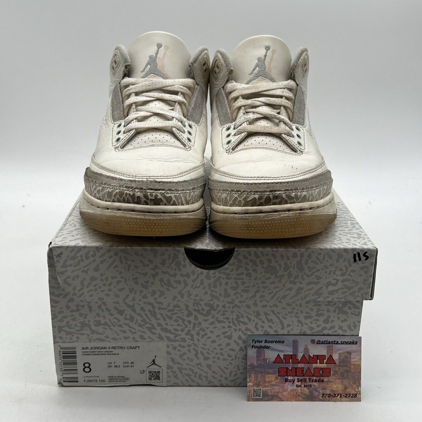 Size 8 - Air Jordan 3 Retro Craft (FJ9479-100)