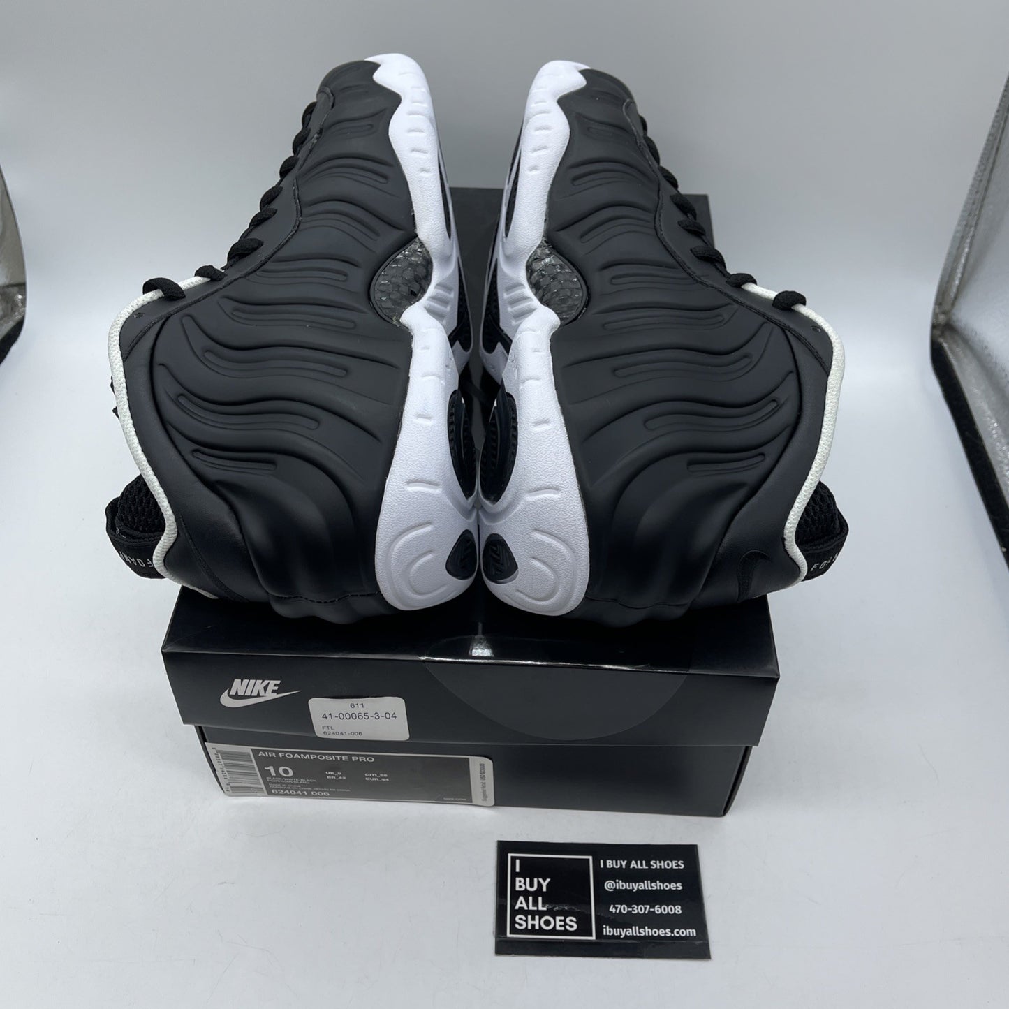 Size 10 - Nike Air Foamposite Pro 2016 Dr. Doom Black White (624041-006)