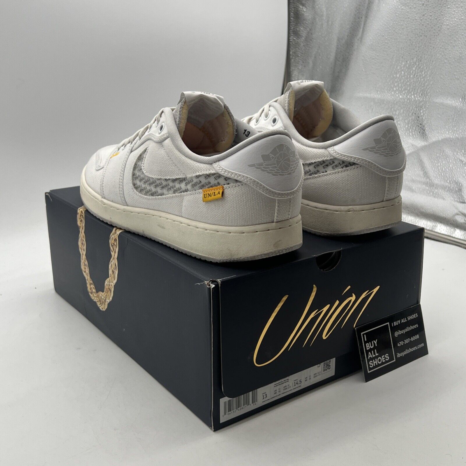 Size 13 - Jordan 1 KO x Union LA Low White Neutral Grey (DO8912-101)