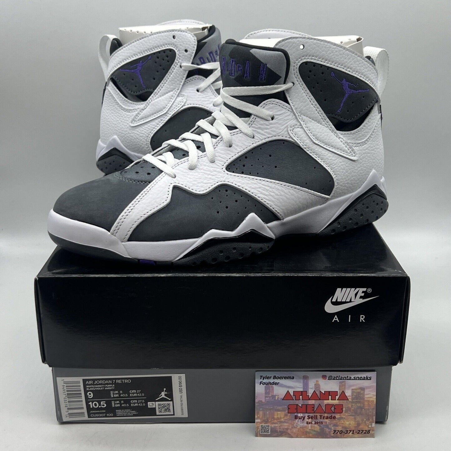 Size 9 - Jordan 7 Grey/White Brand New Og All Flint White