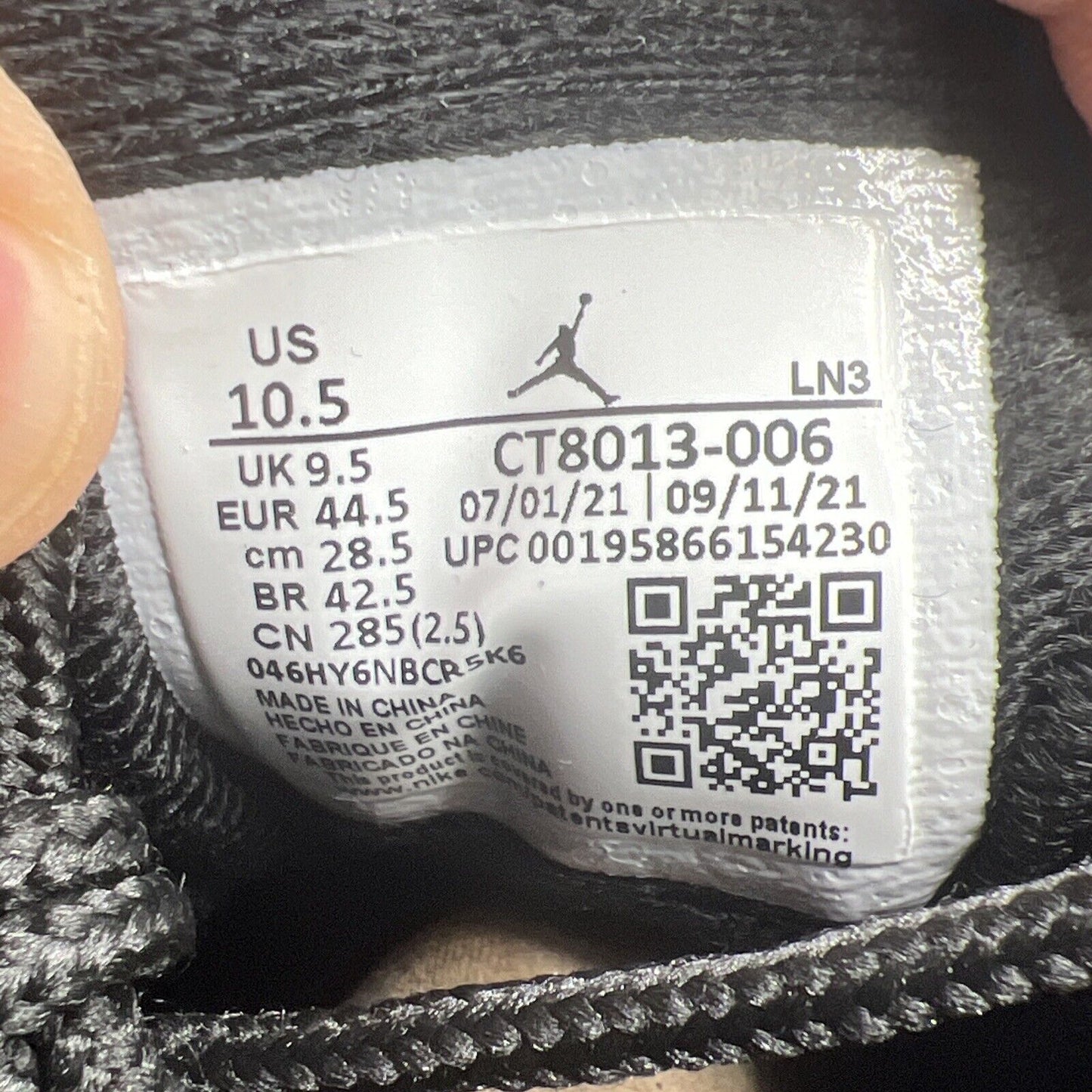 Size 10.5 - Jordan 12 Retro Mid Playoff Black White Leather (CT8013-006)