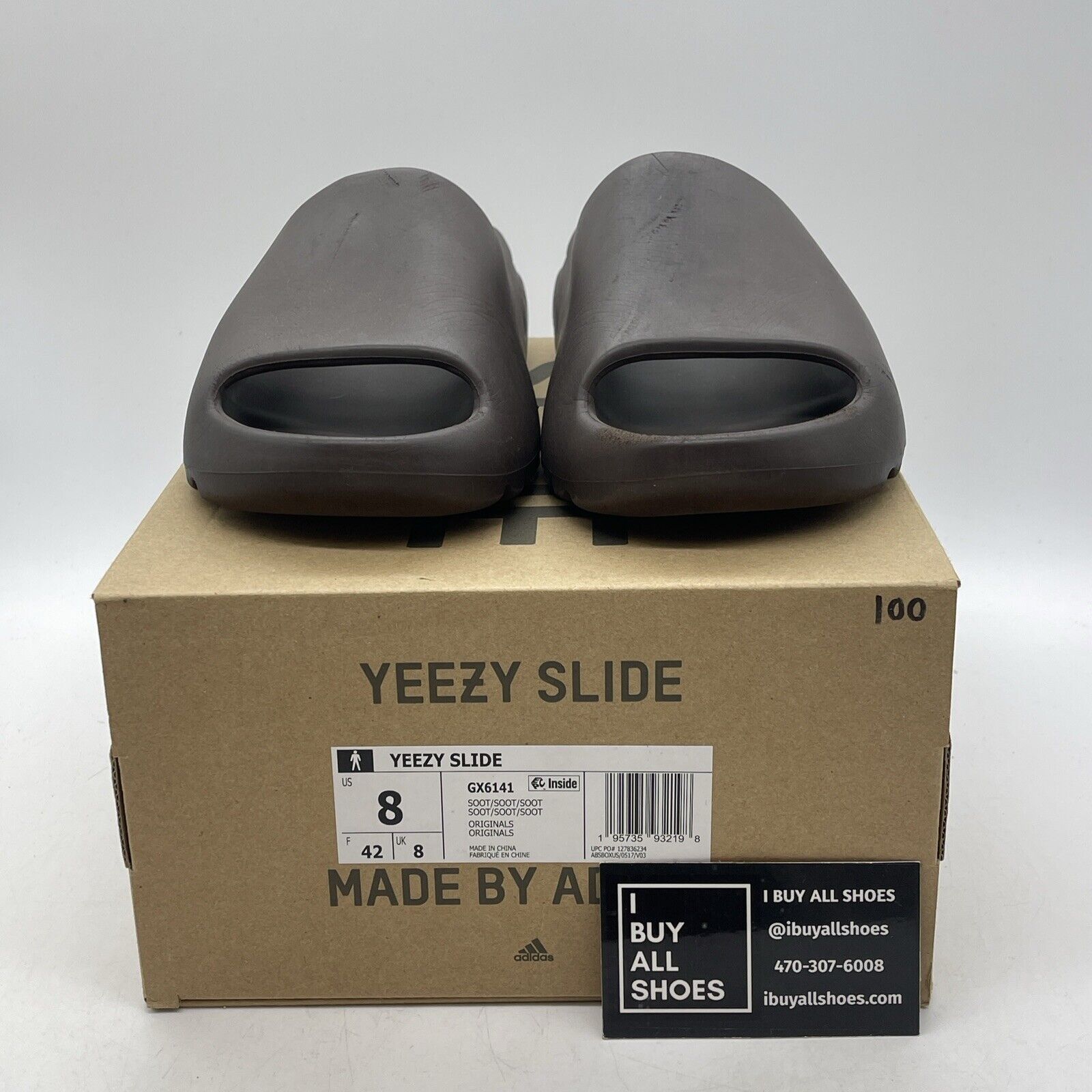 Size 8 - adidas Yeezy Slide Brown Rubber (GX6141)