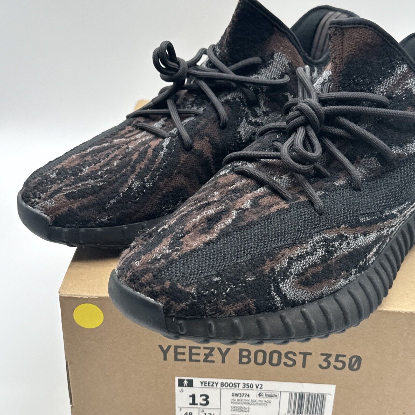 Size 13 - adidas Yeezy Boost 350 V2 Low MX Rock Black Brown Comfy Kanye West