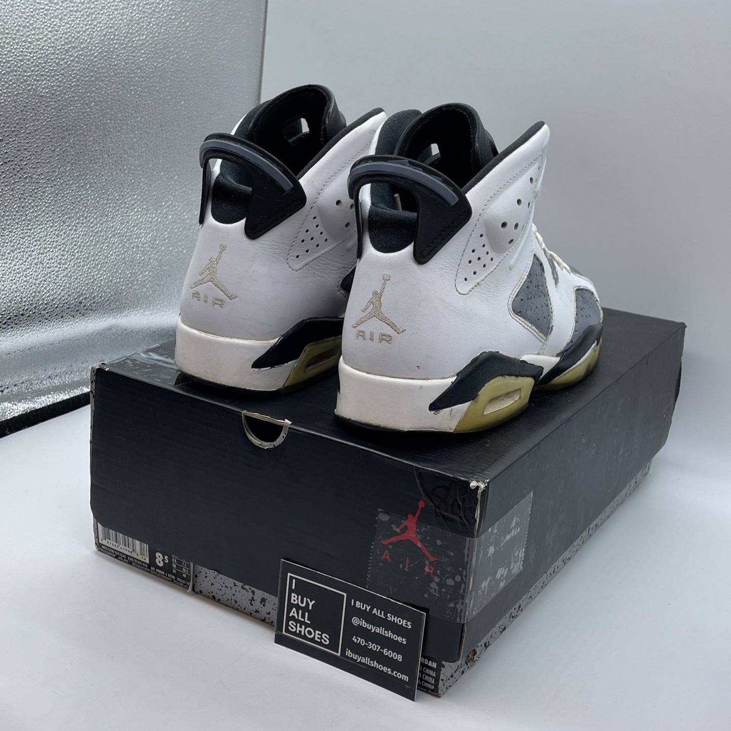 Size 8.5 - Air Jordan 6 Retro 2014 Sport Blue White Custom (384664-107)