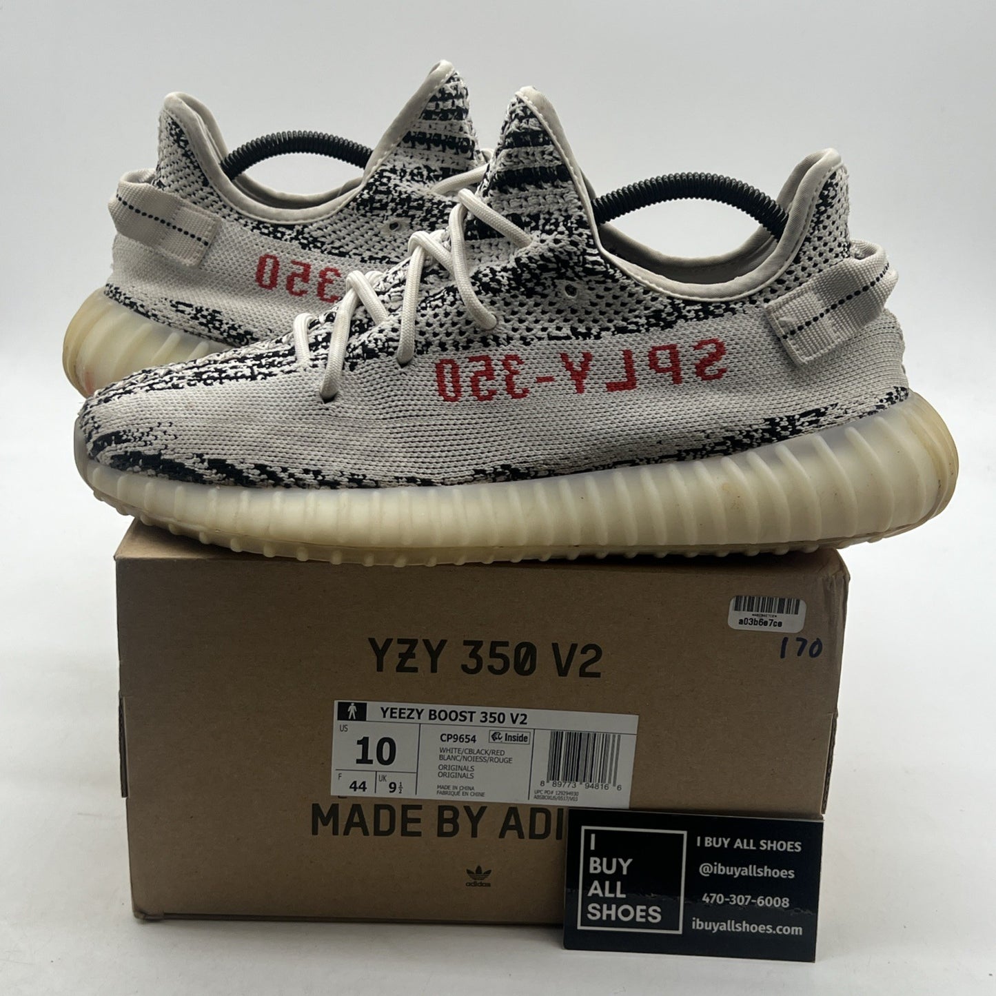 Size 10 - adidas Yeezy Boost 350 V2 Low Zebra (CP9654)