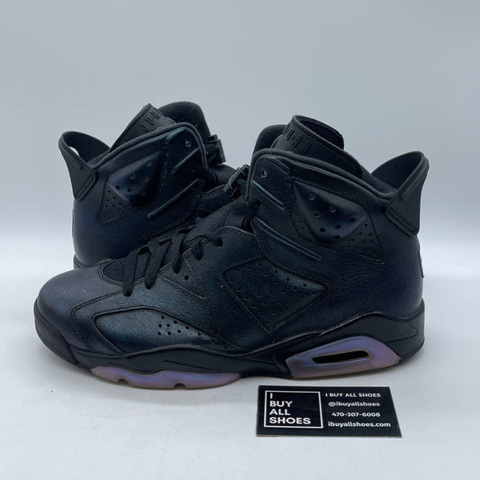Size 9 - Air Jordan 6 Retro All Star - Chameleon Black Blue Leather (907961-015)