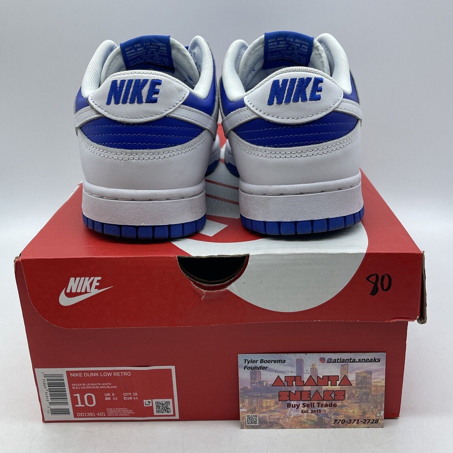 Size 10 - Nike Dunk Low Racer Blue 2022 White Leather (DD1391-401)