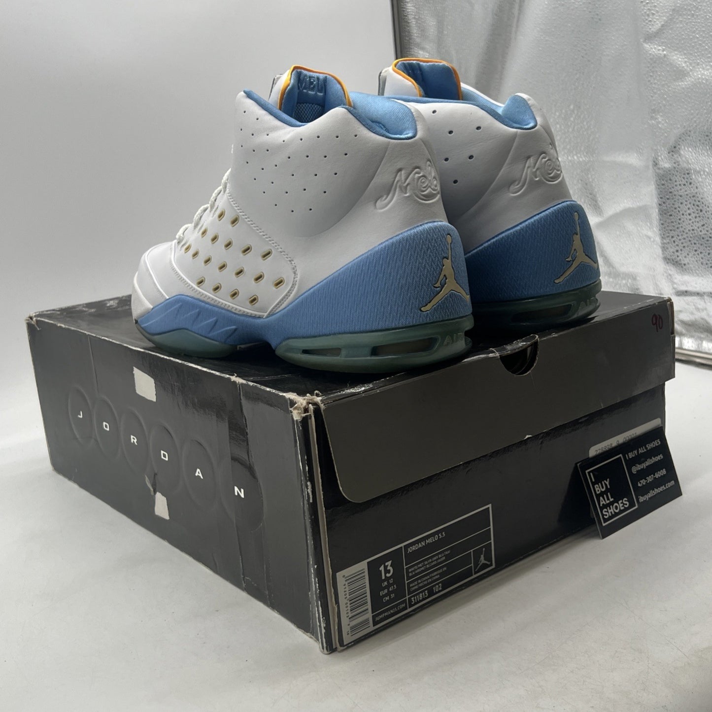 Size 13 - Air Jordan Melo 5.5 White (311813-102)