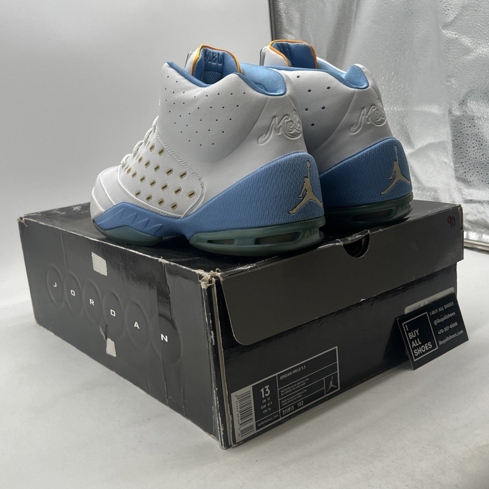 Size 13 - Air Jordan Melo 5.5 White (311813-102)