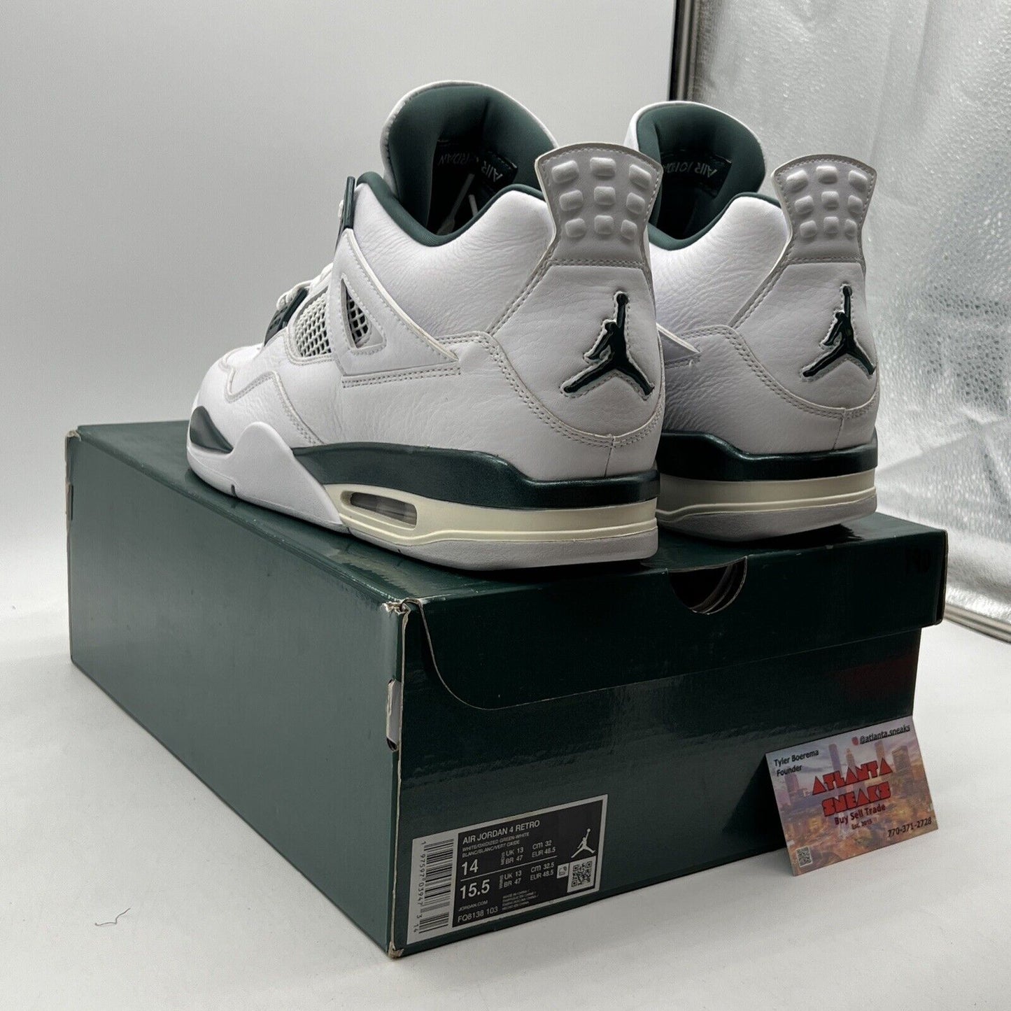 Size 14 - Air Jordan 4 Retro Oxidized Green White Leather (FQ8138-103)