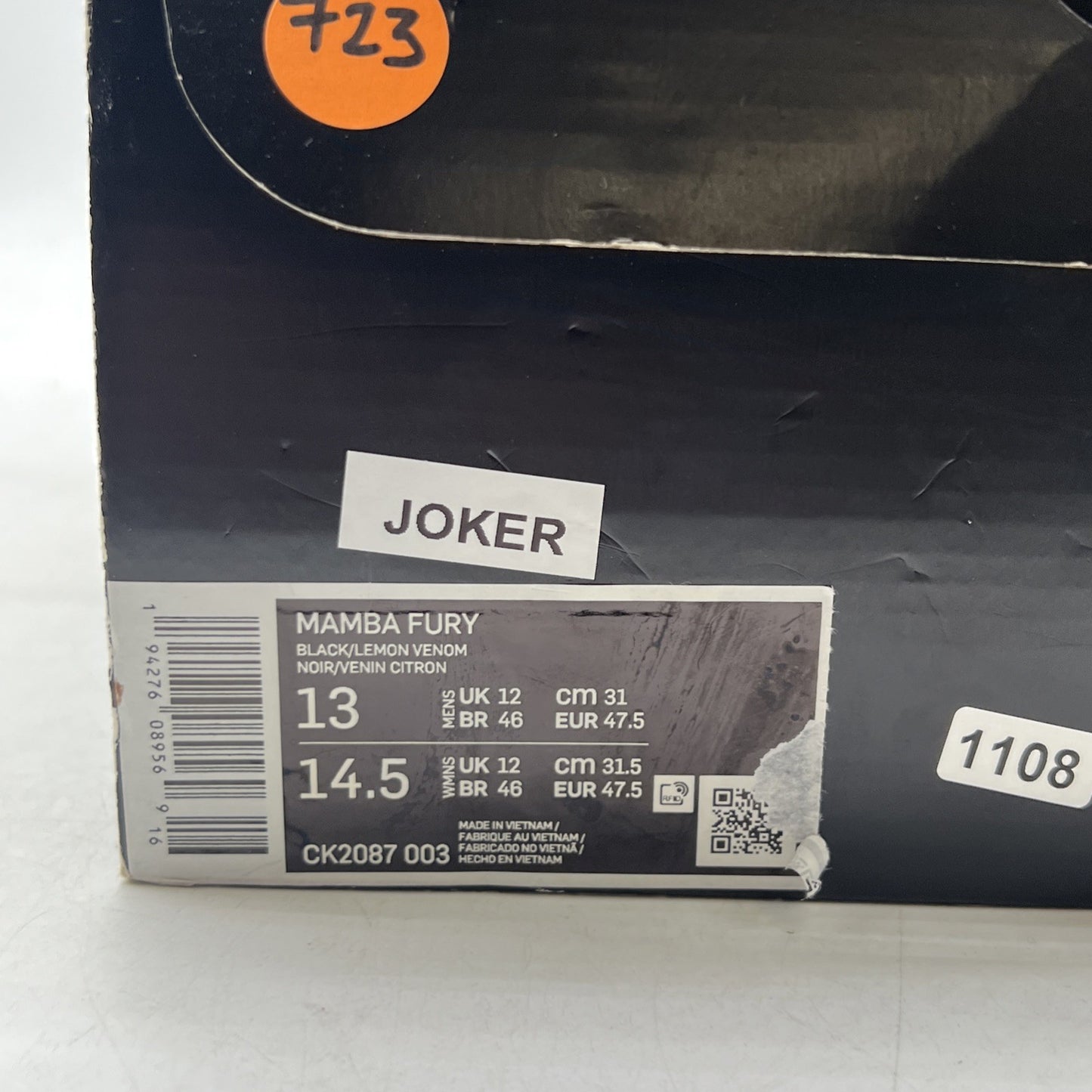 Size 13 - Nike Mamba Fury Lakers Away (CK2087-003)