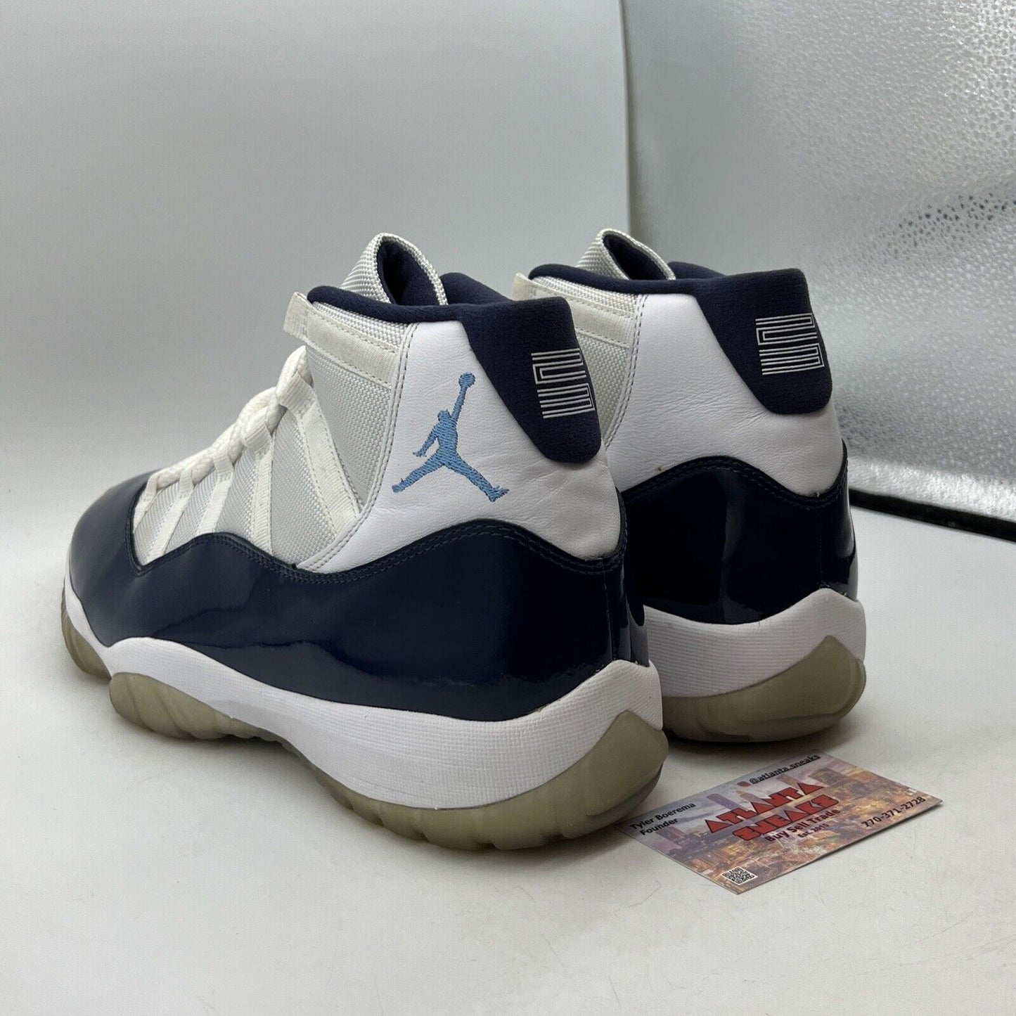 Size 13 - Jordan 11 Retro High Win Like '82 White Navy Leather (378037-123)