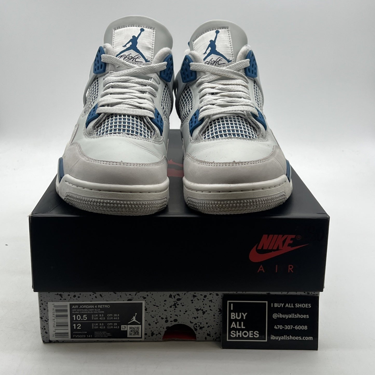Size 10.5 - Air Jordan 4 Retro 2024 Military Blue (FV5029-141)