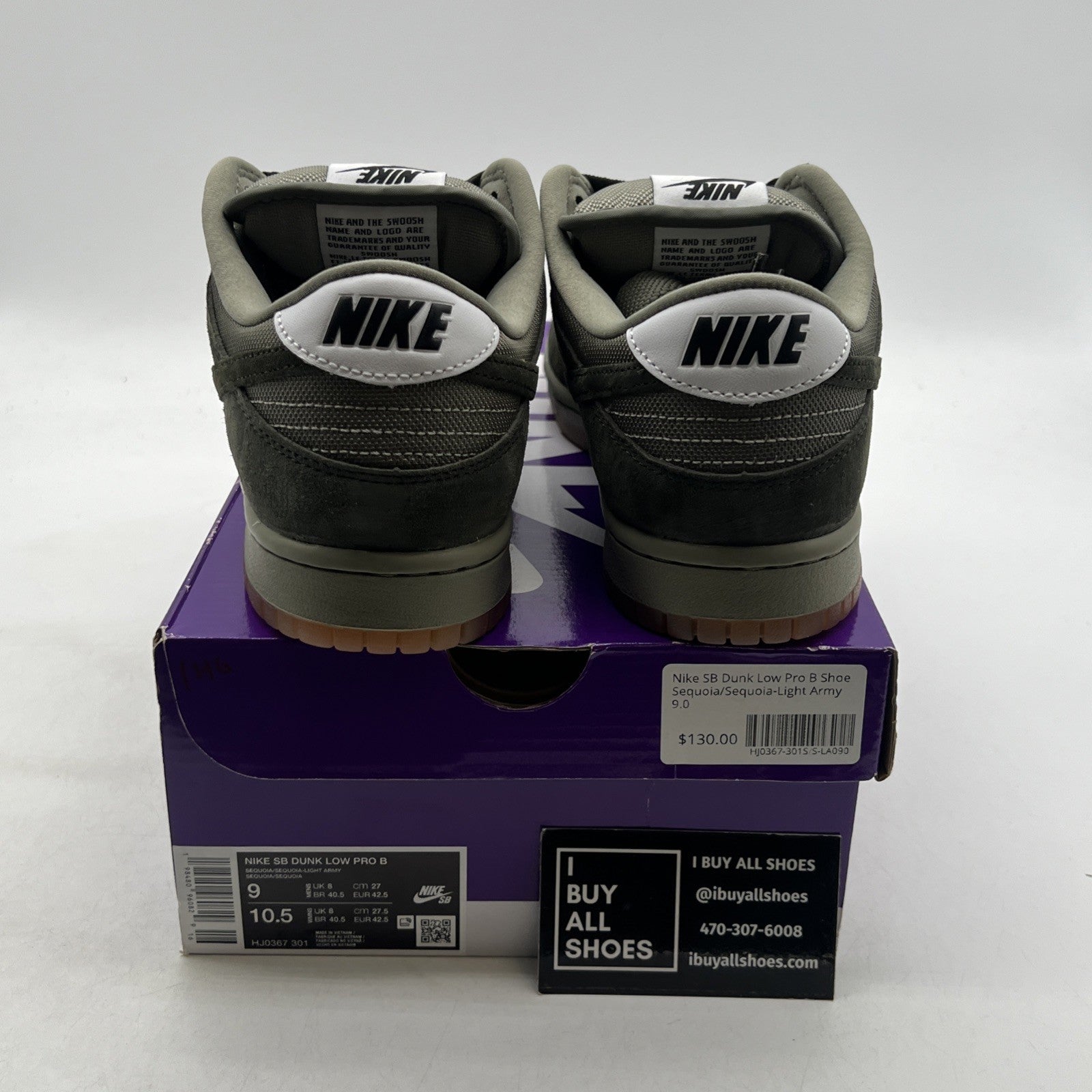 Size 9 - Nike Dunk SB Pro B Low Sequoia (HJ0367-301)