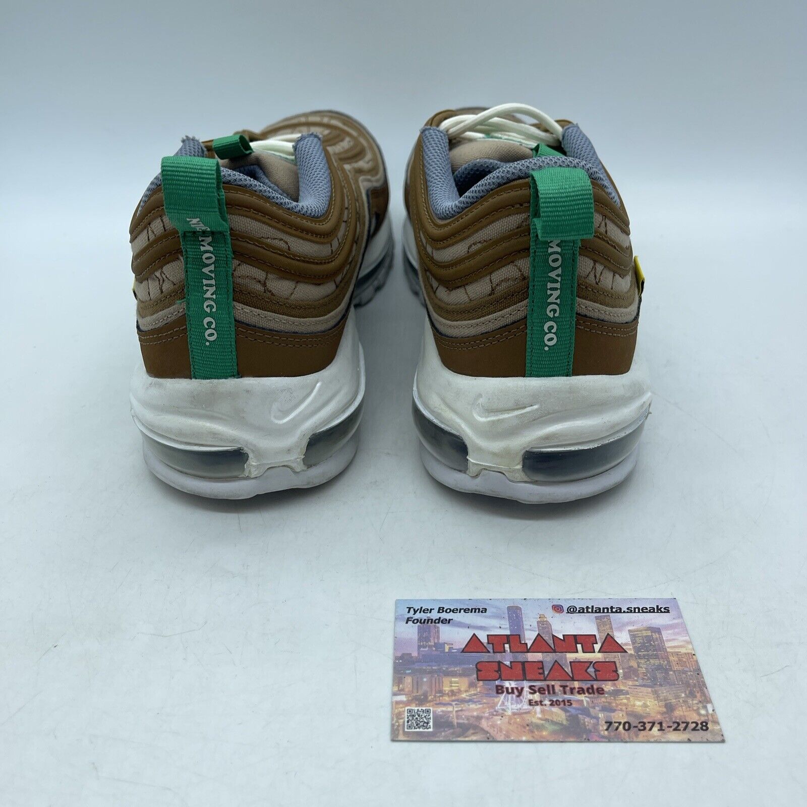 Size 12 - Nike Air Max 97 SE Moving Company Brown Green White Suede (DV2621-200)