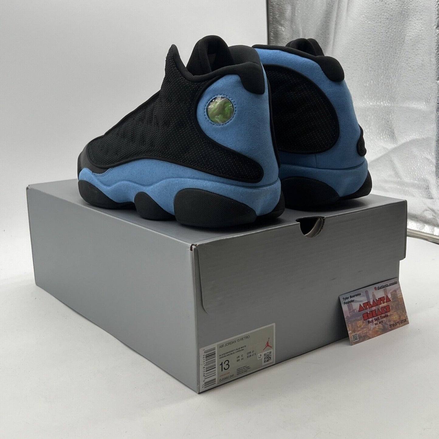 Size 13 - Air Jordan 13 Retro Mid Black University Blue (DJ5982-041)