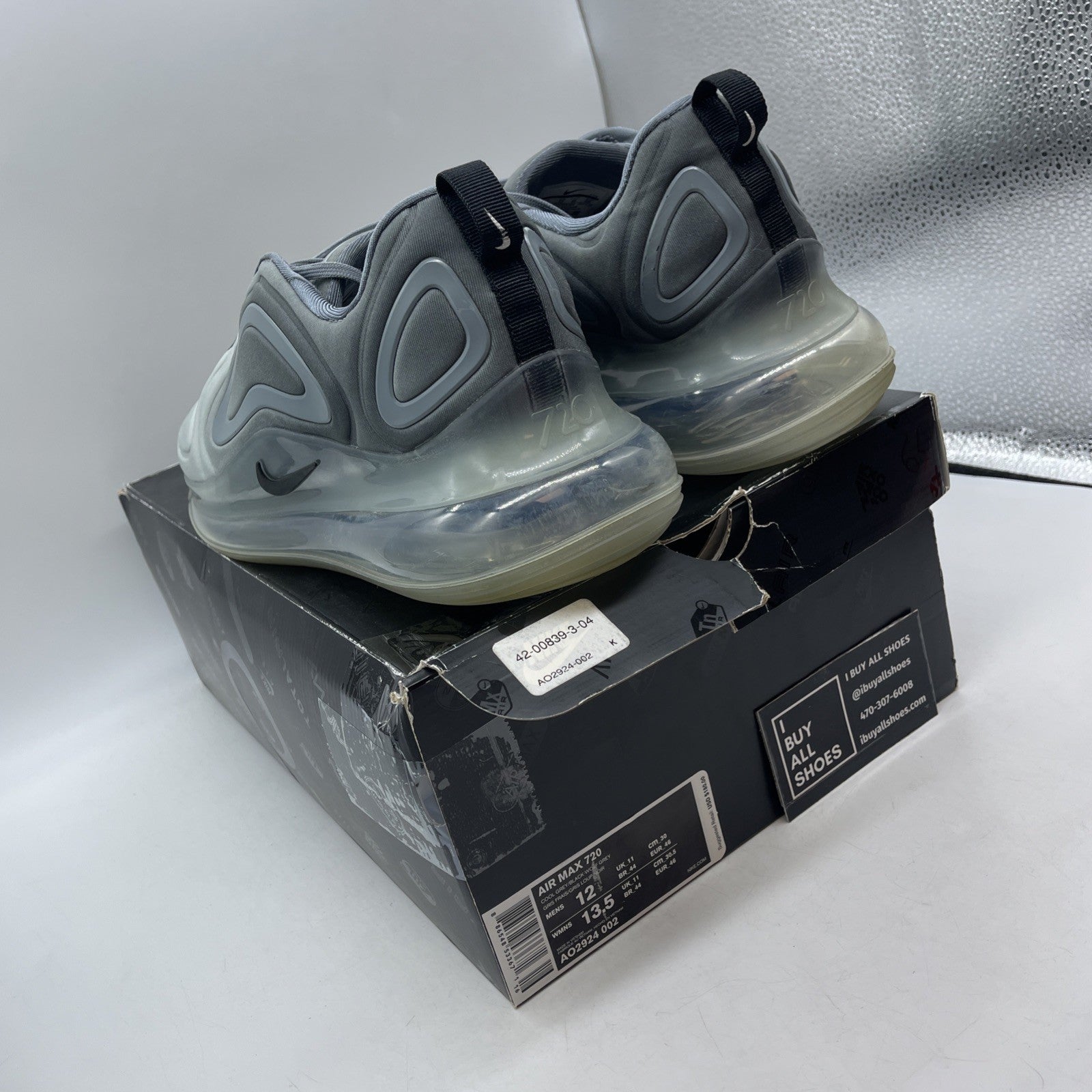 Size 12 - Nike Air Max 720 Cool Grey (AO2924-002)