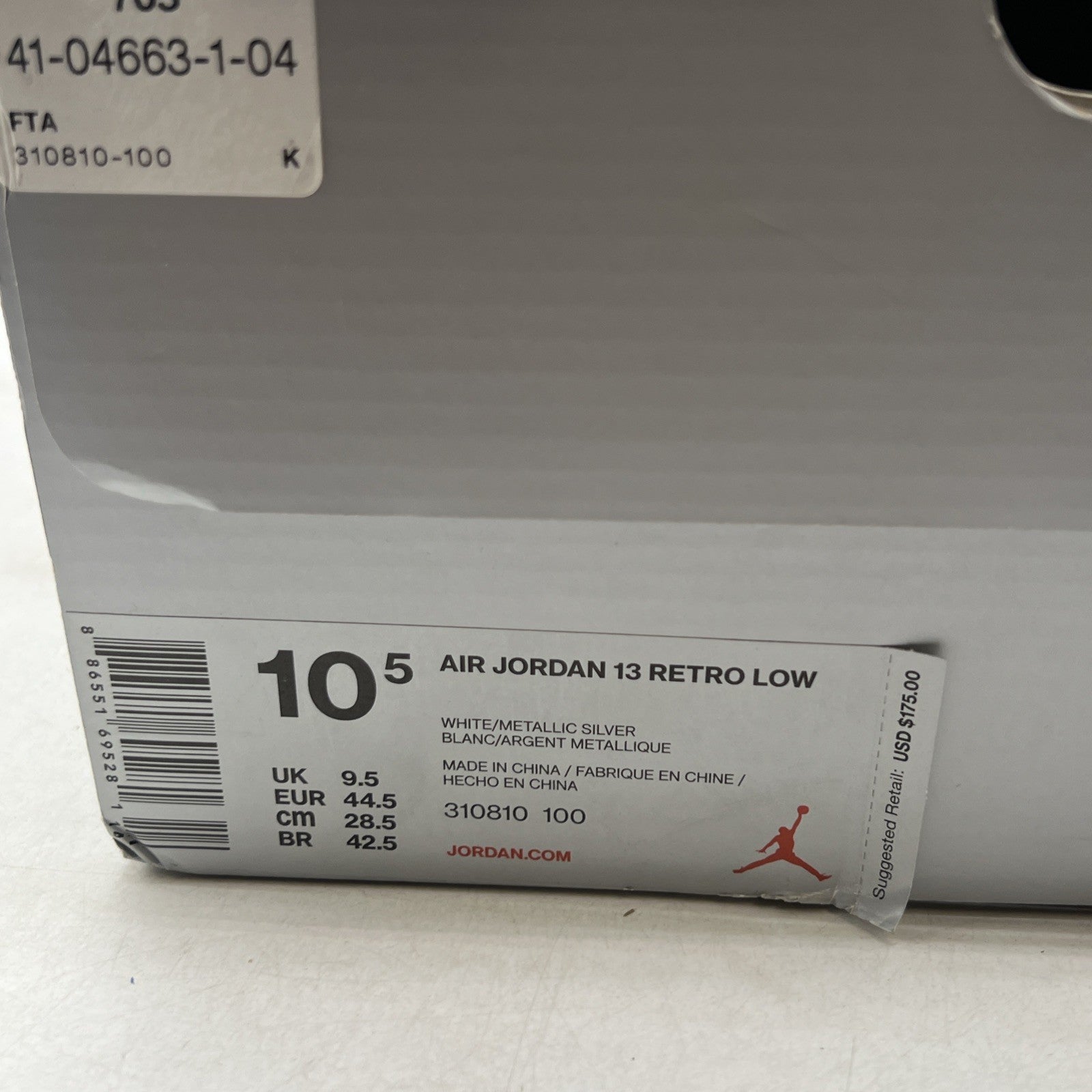 Size 10.5 - Air Jordan 13 Retro Low Pure Money (310810-100)