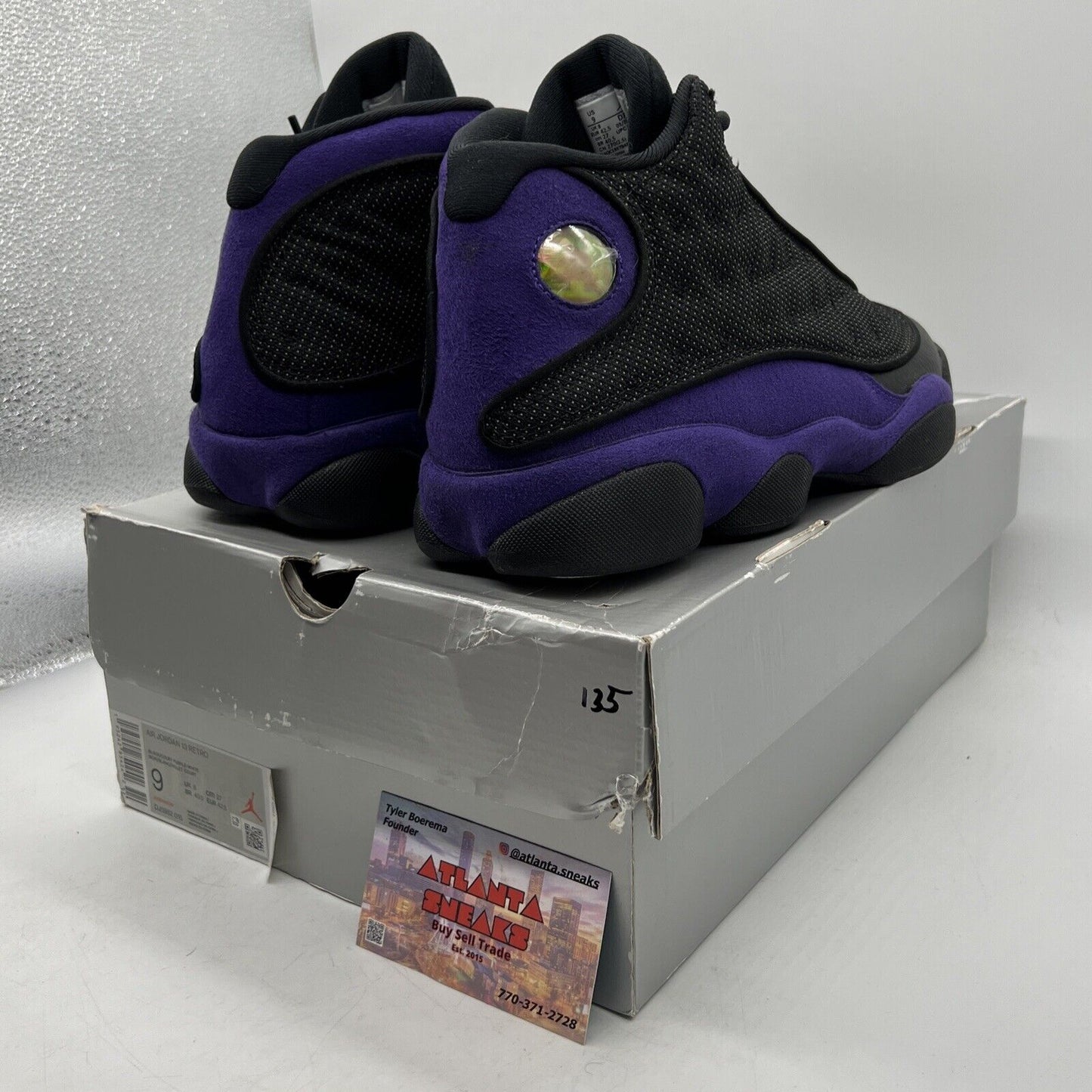 Size 9 - Jordan 13 Retro Court Purple Black Leather Suede (DJ5982-015)