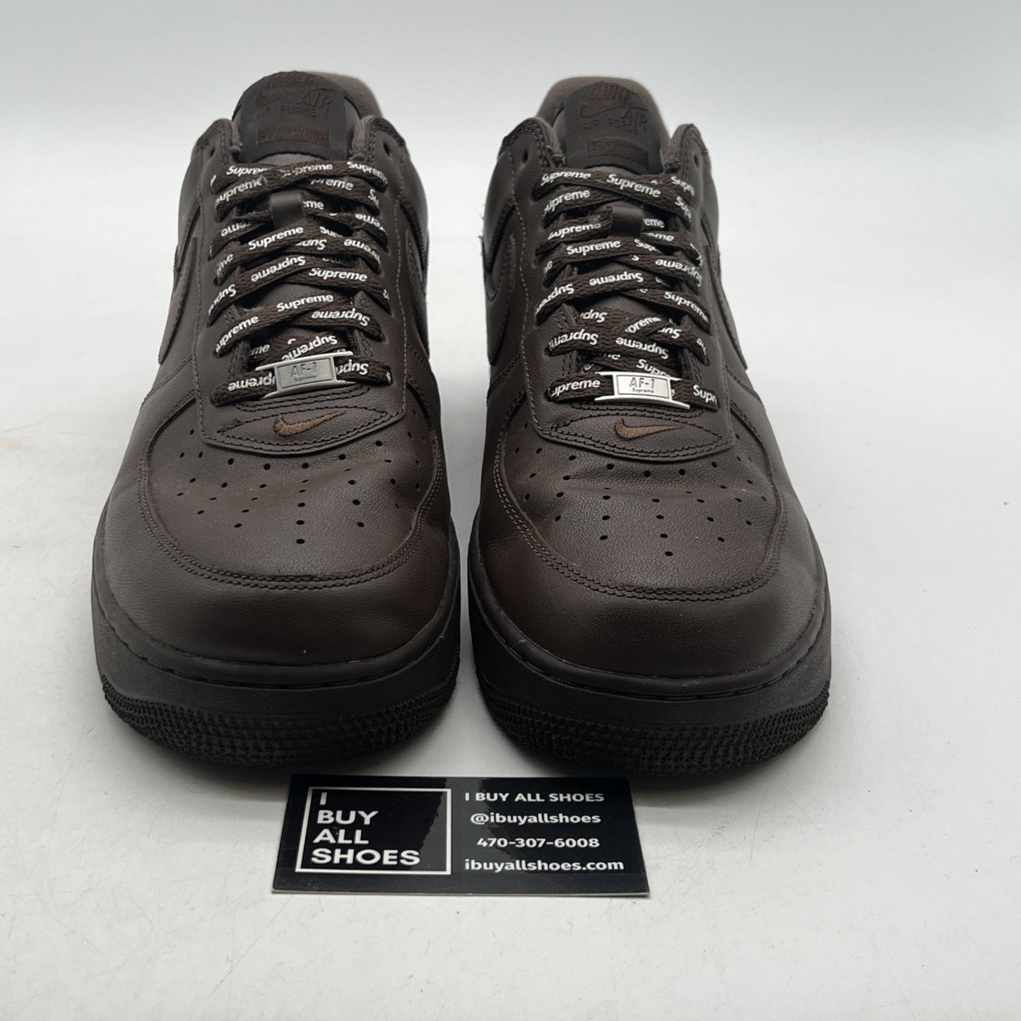 Size 13 - Nike Supreme x Air Force 1 Low Box Logo - Baroque Brown (CU9226-200)