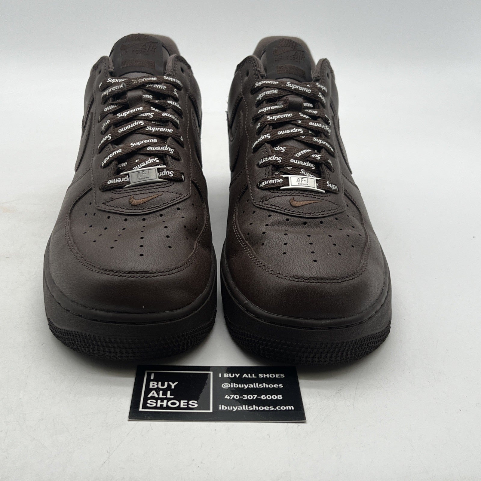 Size 13 - Nike Supreme x Air Force 1 Low Box Logo - Baroque Brown (CU9226-200)