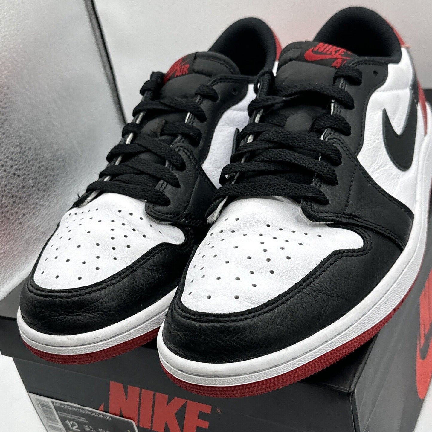 Nike Air Jordan 1 Low OG Black Toe 2023 Men’s 12 Shoes CZ0790-106