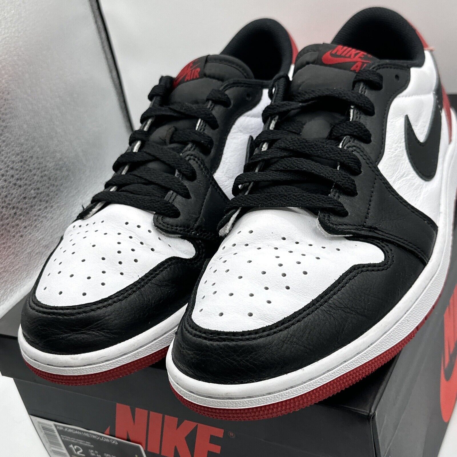 Nike Air Jordan 1 Low OG Black Toe 2023 Men’s 12 Shoes CZ0790-106