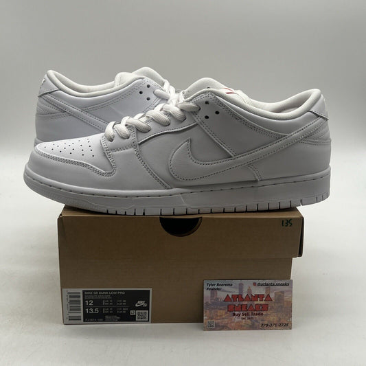 Size 12 - Nike SB Dunk Low Triple White Leather (FJ1674-100)