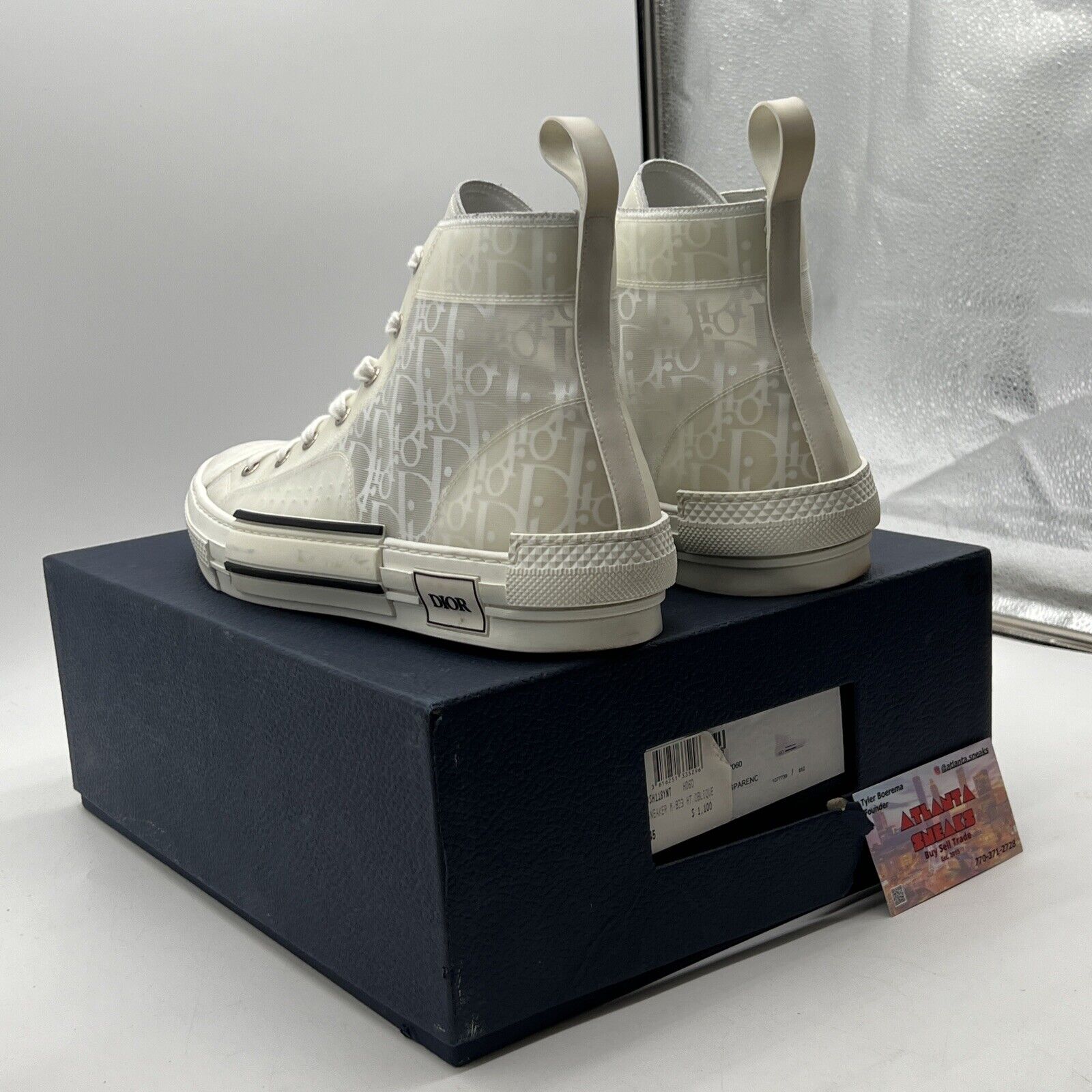 Size 12 - Dior B23 High Dior Oblique - White (3SH118YNT-H060)