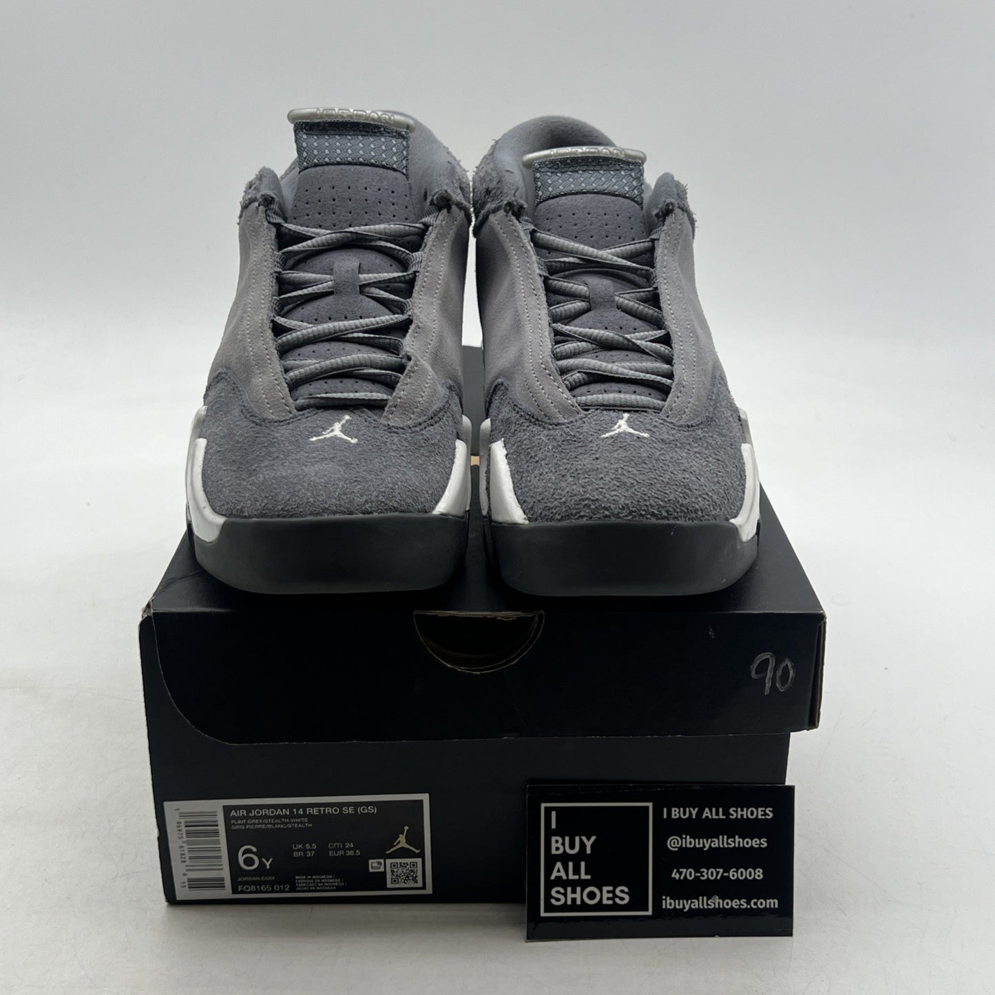 Size 6Y - Air Jordan 14 Retro Flint Grey (FQ8165-012)