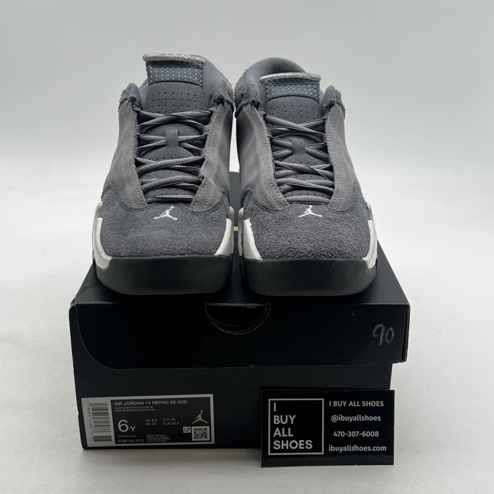 Size 6Y - Air Jordan 14 Retro Flint Grey (FQ8165-012)
