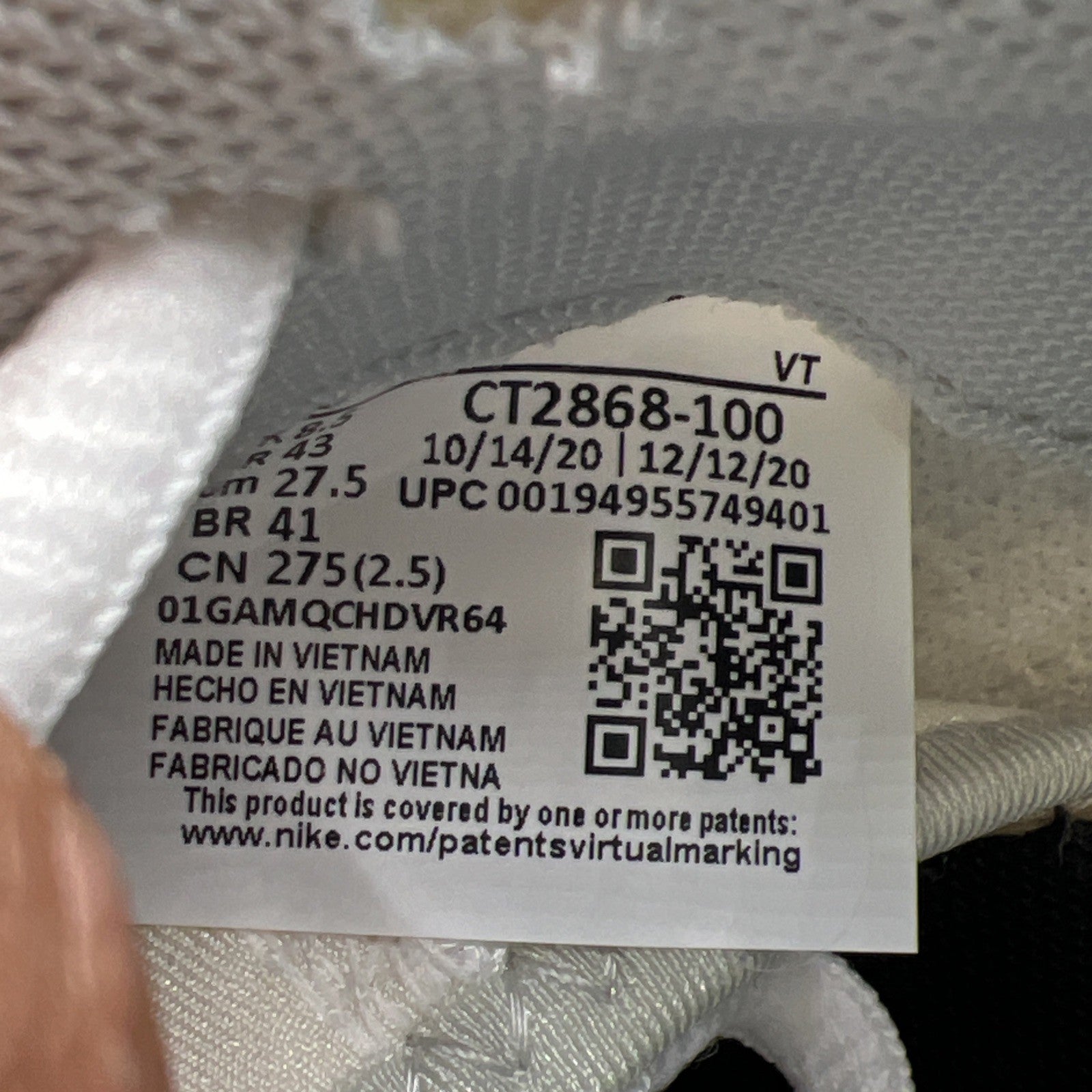 Size 9.5 - Nike Air VaporMax EVO White Black (CT2868-100)