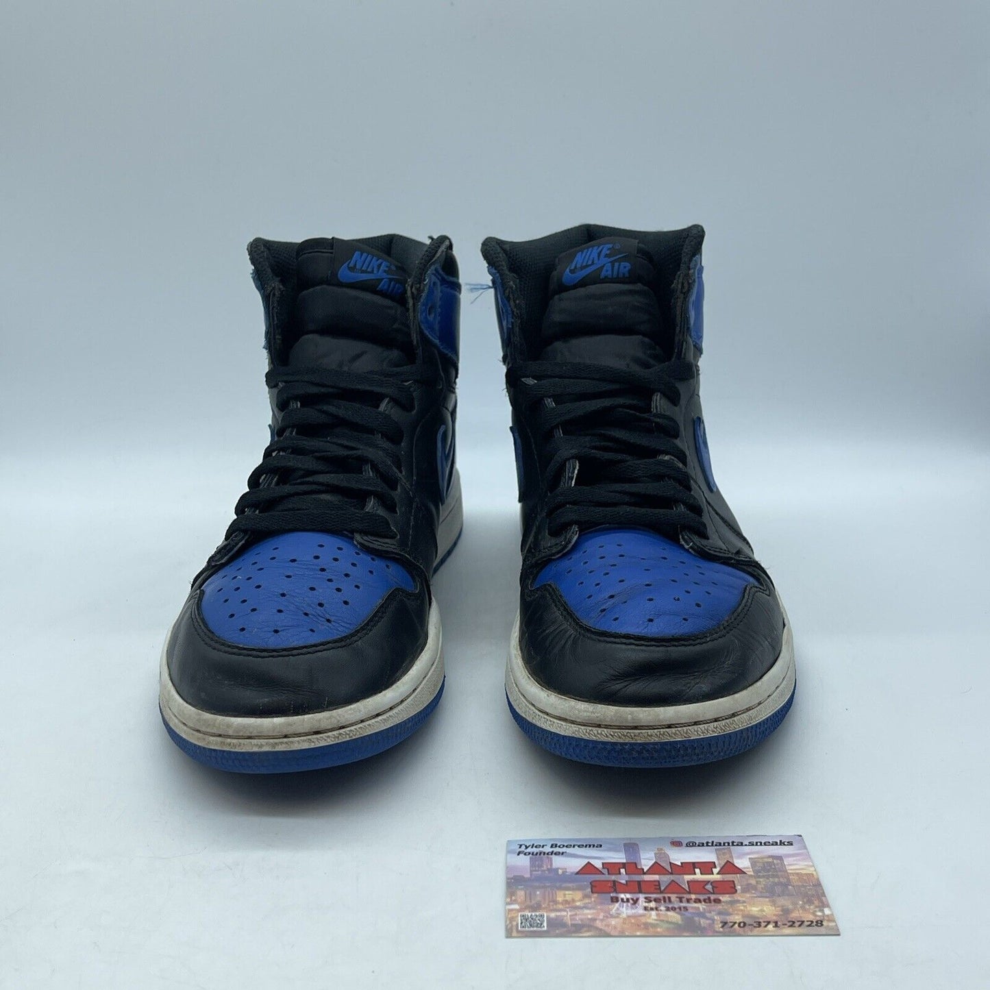 Size 8.5 - Jordan 1 Retro OG High Royal White Black Blue Leather (555088-007)