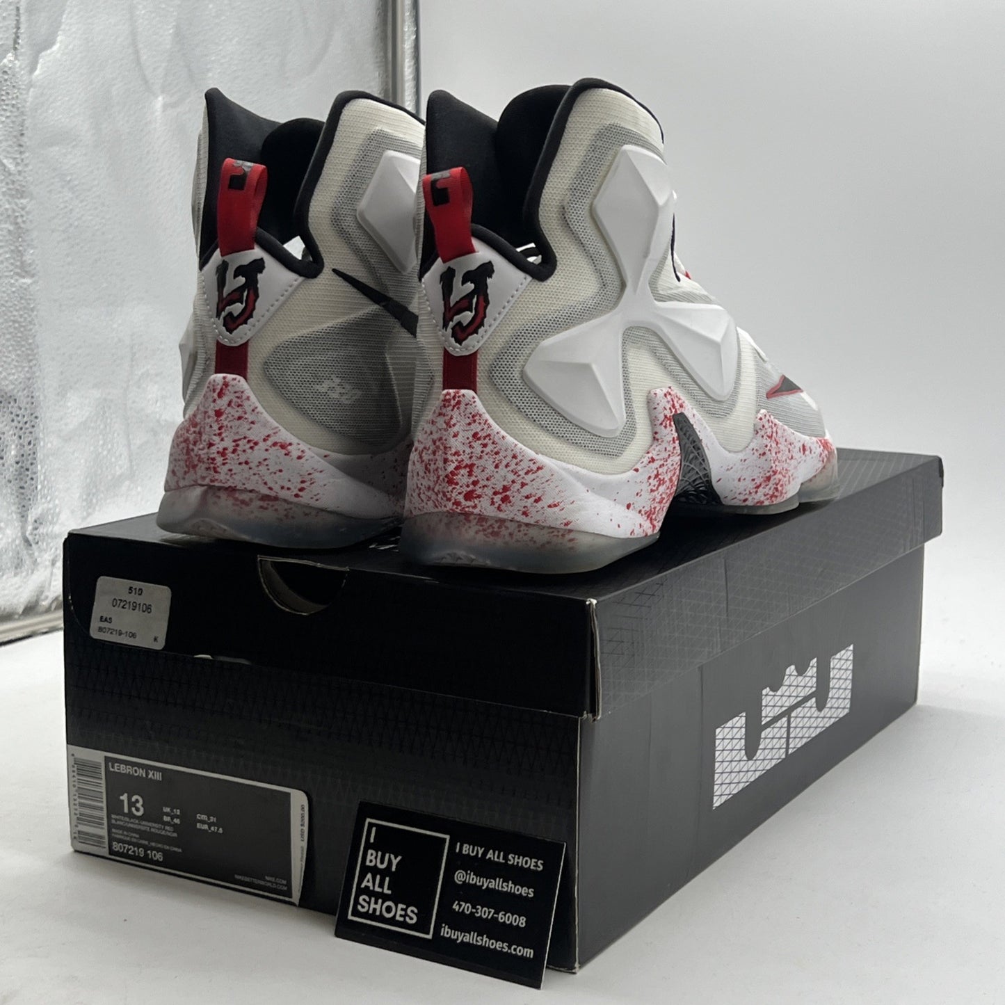 Size 13 - Nike LeBron 13 Friday the 13th (807219-106)