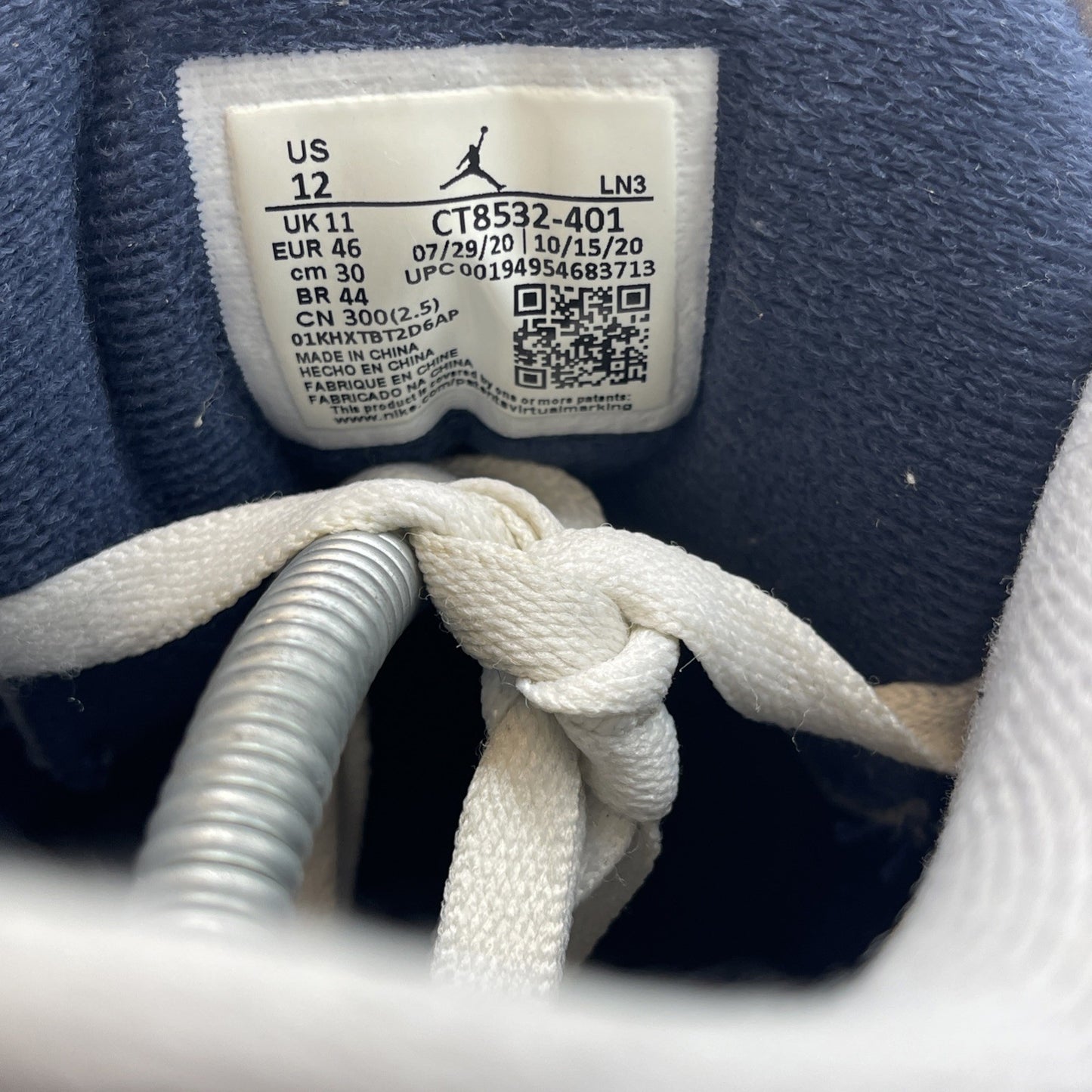 Size 12 - Jordan 3 Retro Georgetown Blue Grey White Suede Leather (CT8532-401)