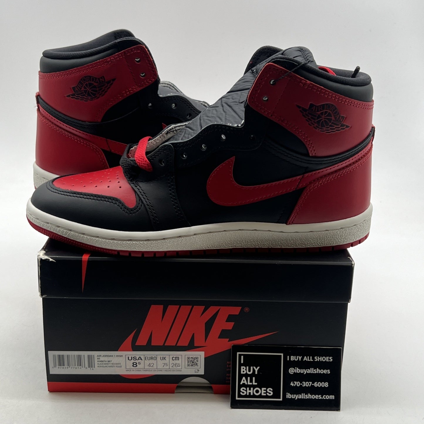 Size 8.5 - Air Jordan 1 Retro '85 OG 2025 High Bred / Banned (HV6674-067)