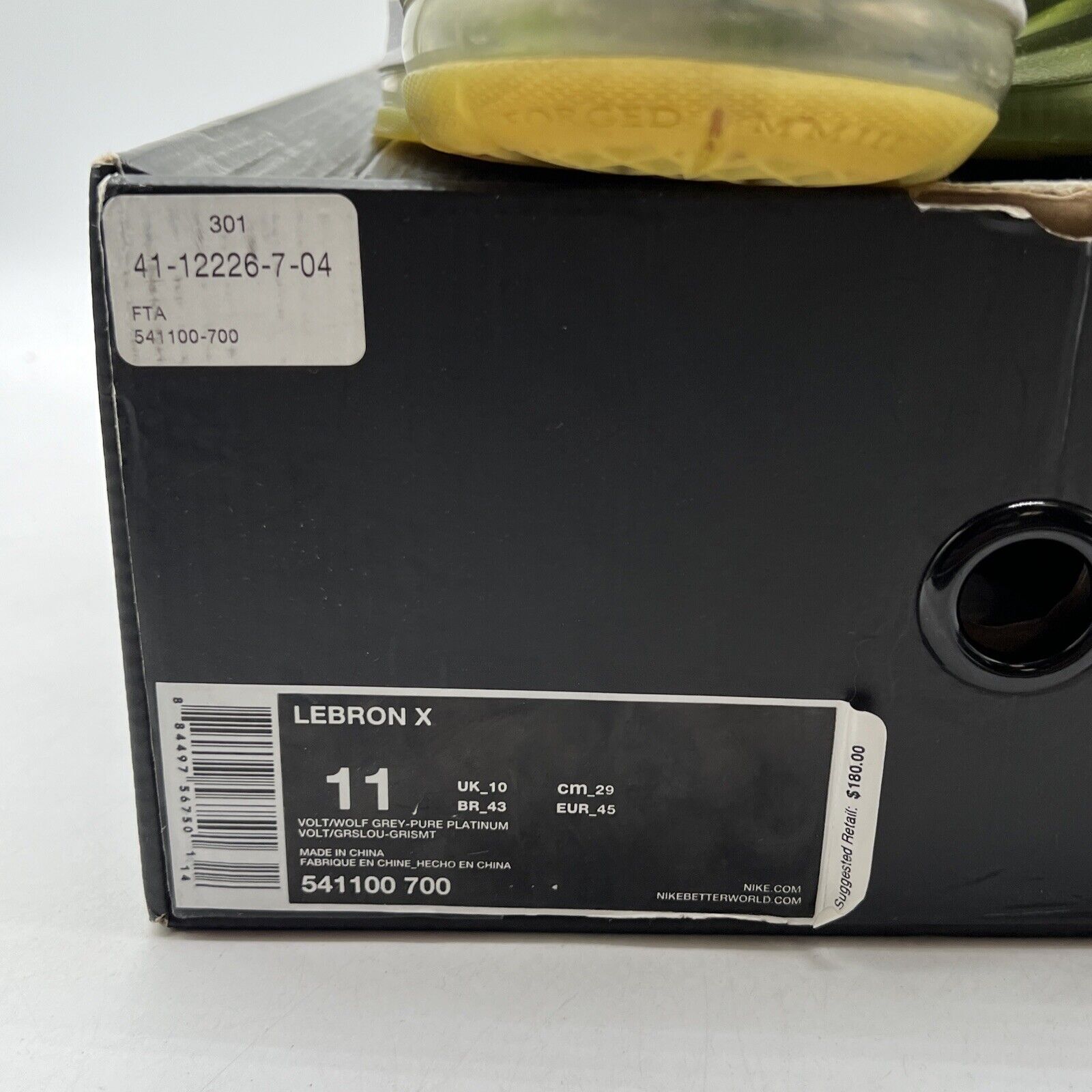 Size 11 - Nike LeBron 10 Volt - (541100-700)