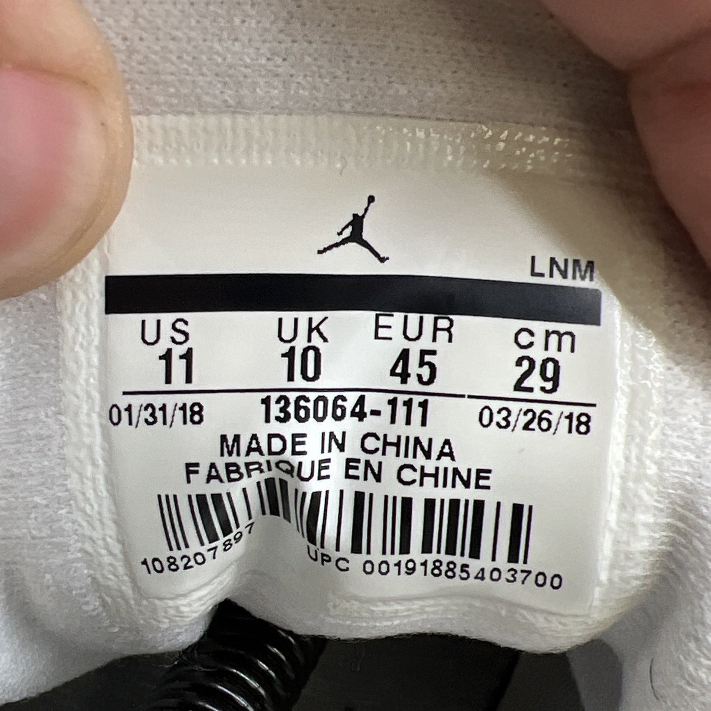 Size 11 - Air Jordan 3 Retro Triple White (136064-111)