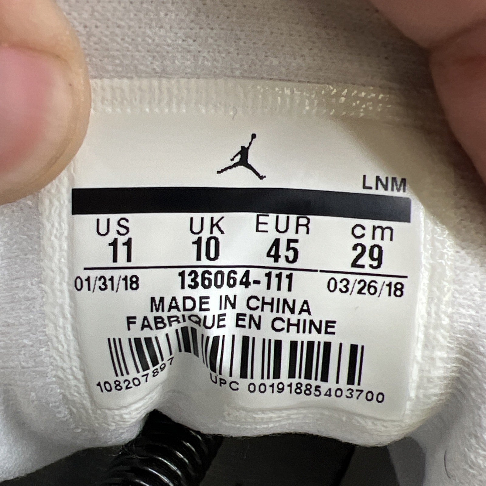 Size 11 - Air Jordan 3 Retro Triple White (136064-111)