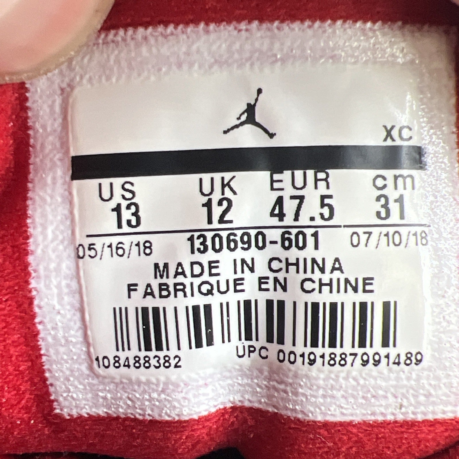 Size 13 - Air Jordan 12 Retro Gym Red (130690-601)
