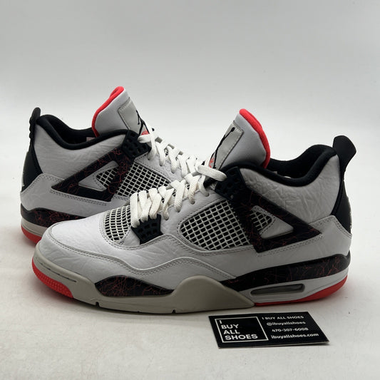 Size 10 - Air Jordan 4 Retro Pale Citron, Bright Crimson 2019 (308497-116)
